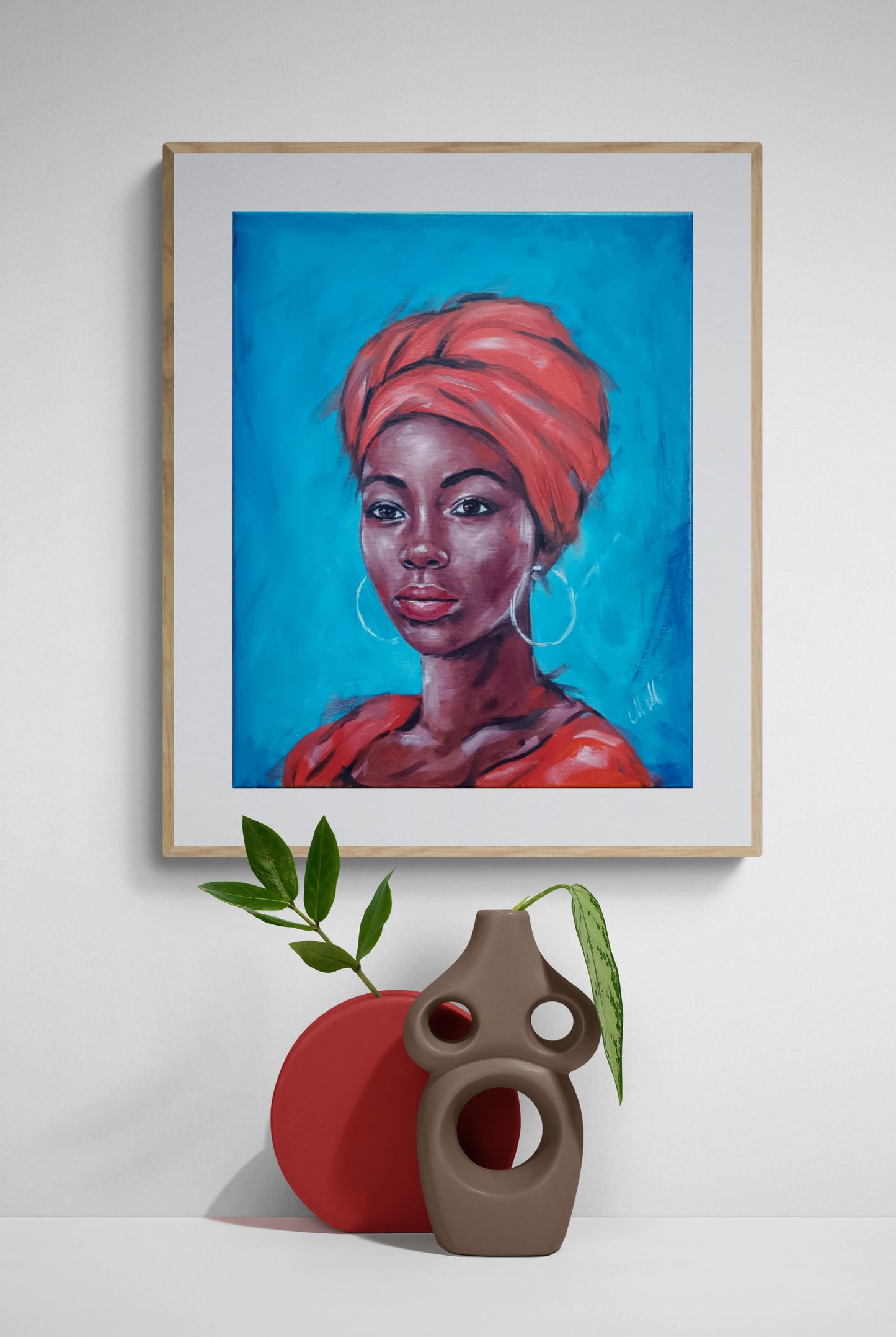 Powerful African American Woman Portrait - Original Hand-Painted Oil Artwork
This stunning portrait of a powerful African woman in red is an original, hand-painted piece created with high-quality oil paints on canvas.
This painting an inspiring and unique gift for someone special or an eye-catching addition to any home gallery wall or livingroom wall decor.