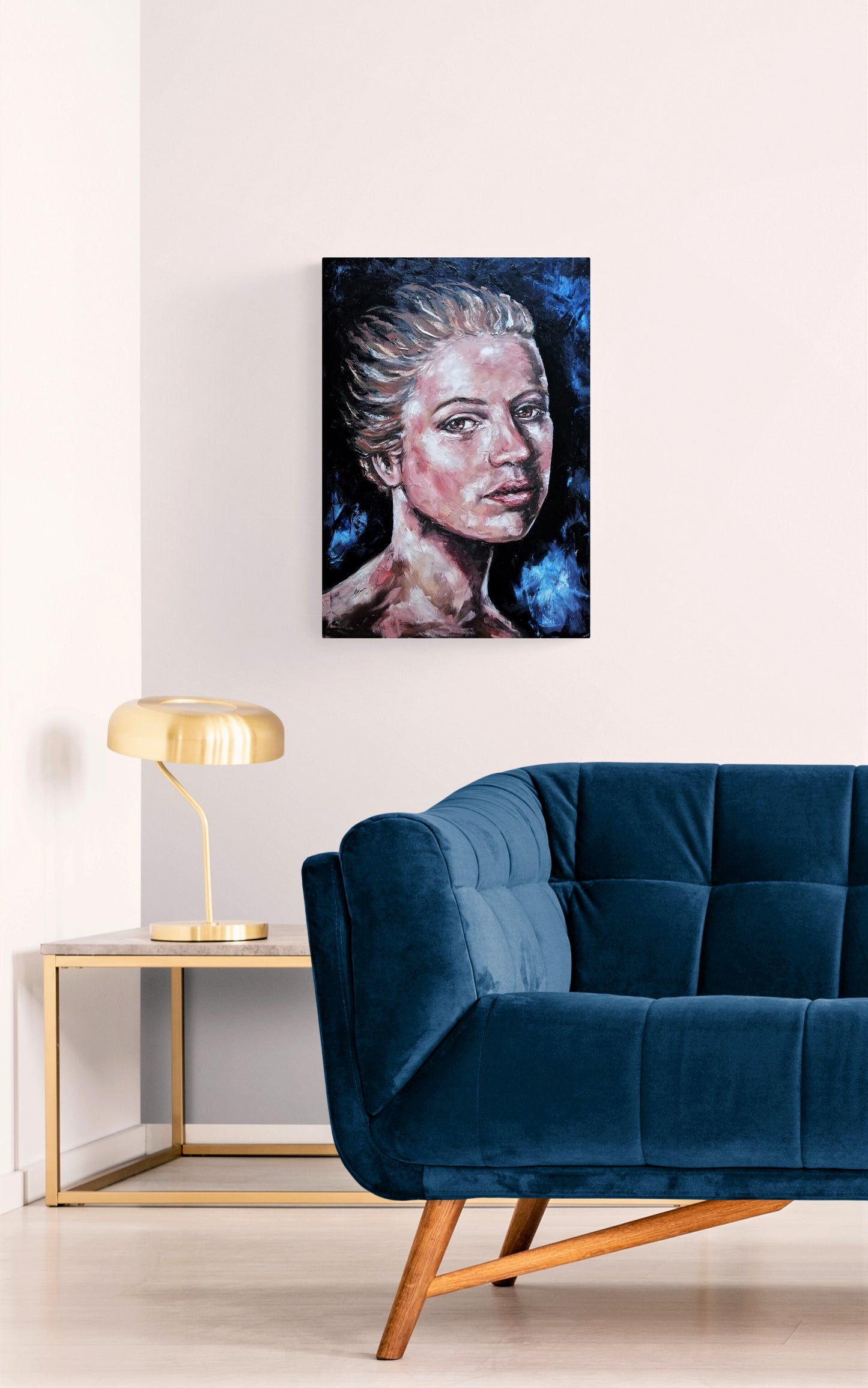 Colorful Impasto Portrait – Original textured Oil Painting
This striking impasto portrait of a woman is a vibrant and expressive piece of original handmade art. Created with palette knife and rich, textured oil paint, this colorful portrait painting brings depth and emotion to any space.
Portraiture Size: 50 cm x 70 cm (20" x 28")