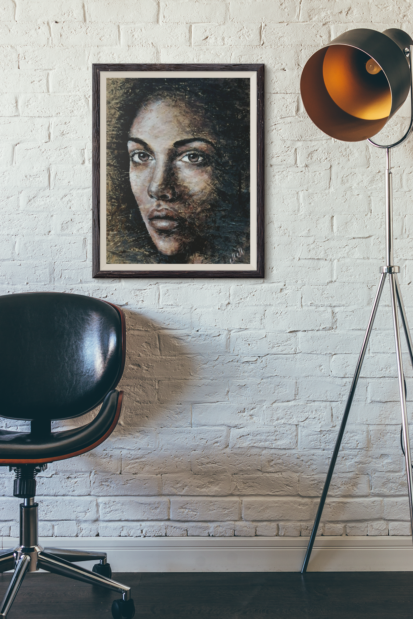 Experience the elegance of a female portrait with this stunning wood wall art.
Textured painting beautifully captures the depth and emotion of a woman's face, blending expressive acrylic strokes with the natural charm of reclaimed wood.
This rustic painting is a true statement piece, adding warmth and character to any modern living room or bedroom wall.
Female portrait Size: 49 cm x 60 cm (19" x 24") Ready to hang for effortless display.
