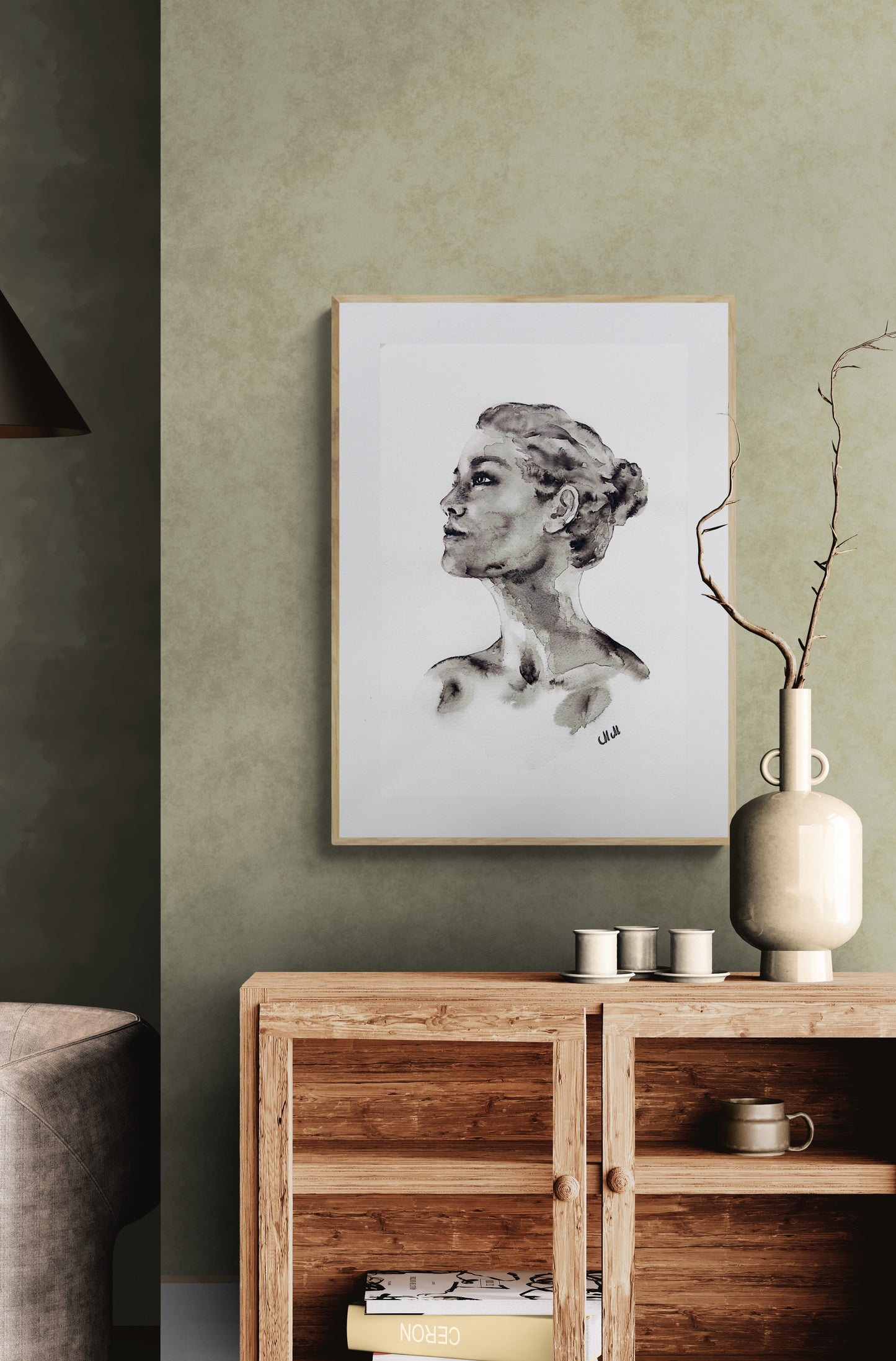 Power - Ink Portrait Painting – Original Black and White Female Profile Art
This female face is handmade drawing that beautifully captures the essence of feminine power in a minimalist style.
Created with a delicate balance of black ink and water, the female profile radiates elegance and grace, making it a timeless addition to any space.
Minimalist portrait of a woman artwork is simple yet powerful, demonstrating the beauty that can come from just water and ink.