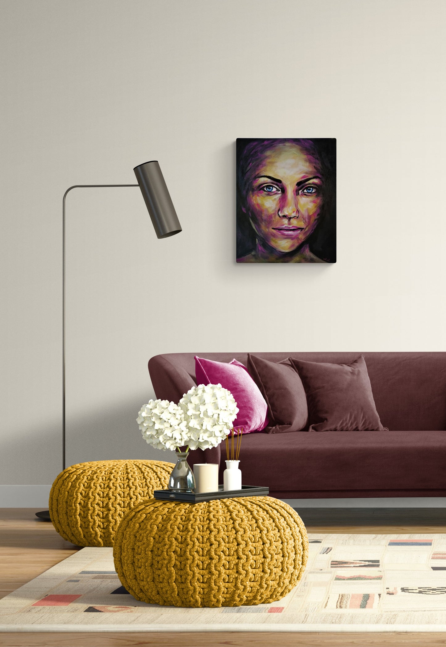 Colorful Female Face – Handmade Portrait on Canvas
This colorful acrylic portrait is a stunning piece of canvas art, crafted with expressive brushstrokes and rich acrylic colors. The bold and dynamic composition brings life and energy to any space.
Size: 50 cm x 40 cm (20" x 16")
Medium: acrylic on canvas
Ready to hang – no framing needed.