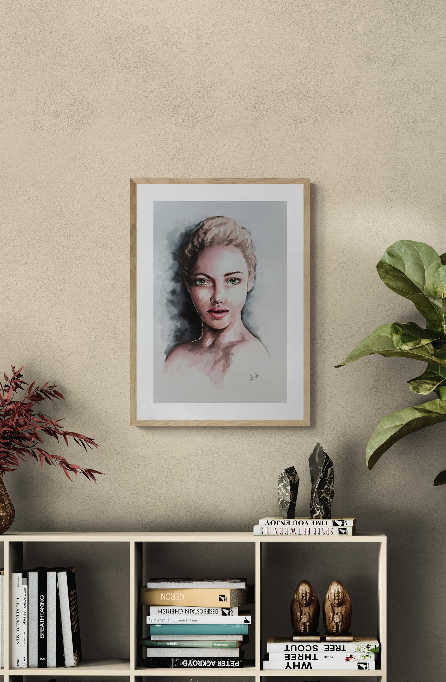 Powerful Woman Portrait Painting - Original Watercolor Wall Art - Aquarelle Female Portrait
This Feminine Portrait painting is an original watercolor wall art that exudes beauty and grace. The hand-painted aquarelle illustration is a perfect blend of vibrant colors, offering a captivating focal point for any space.
Whether it's for your home or as a housewarming gift for someone special, this piece of art will bring warmth and inspiration.