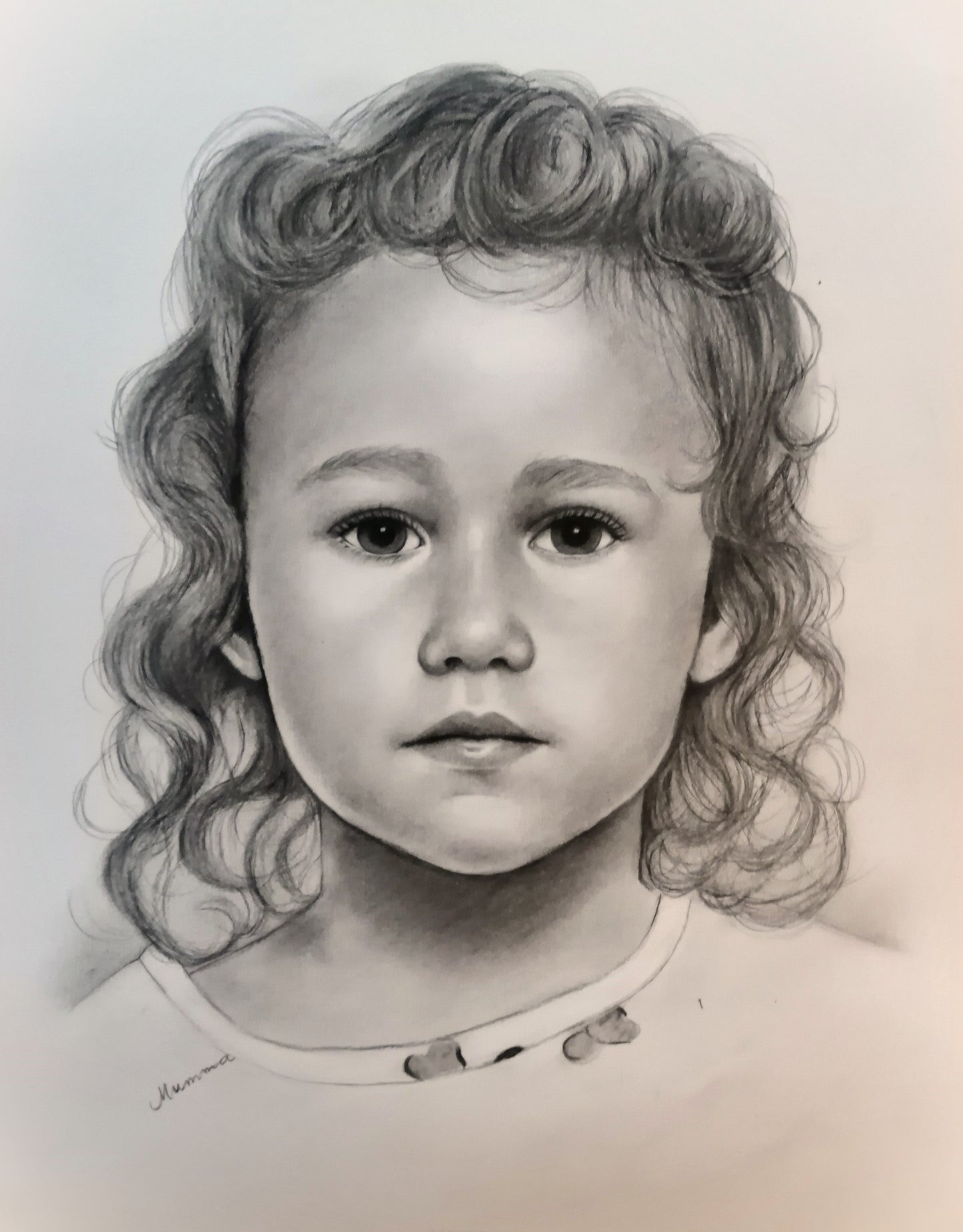Portrait of a firl - custom portrait drawing - beautiful birthday gift