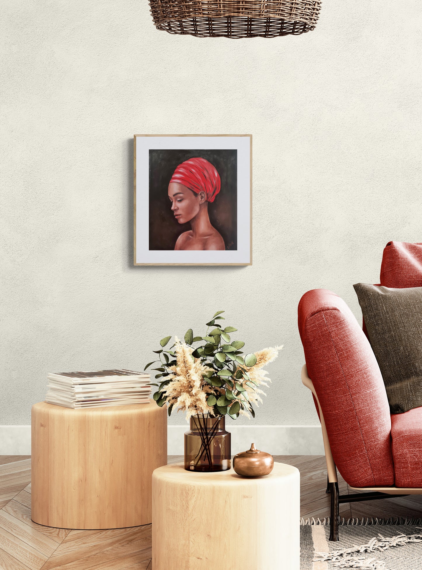 Silent African Elegance – Original artwork for living room decor
