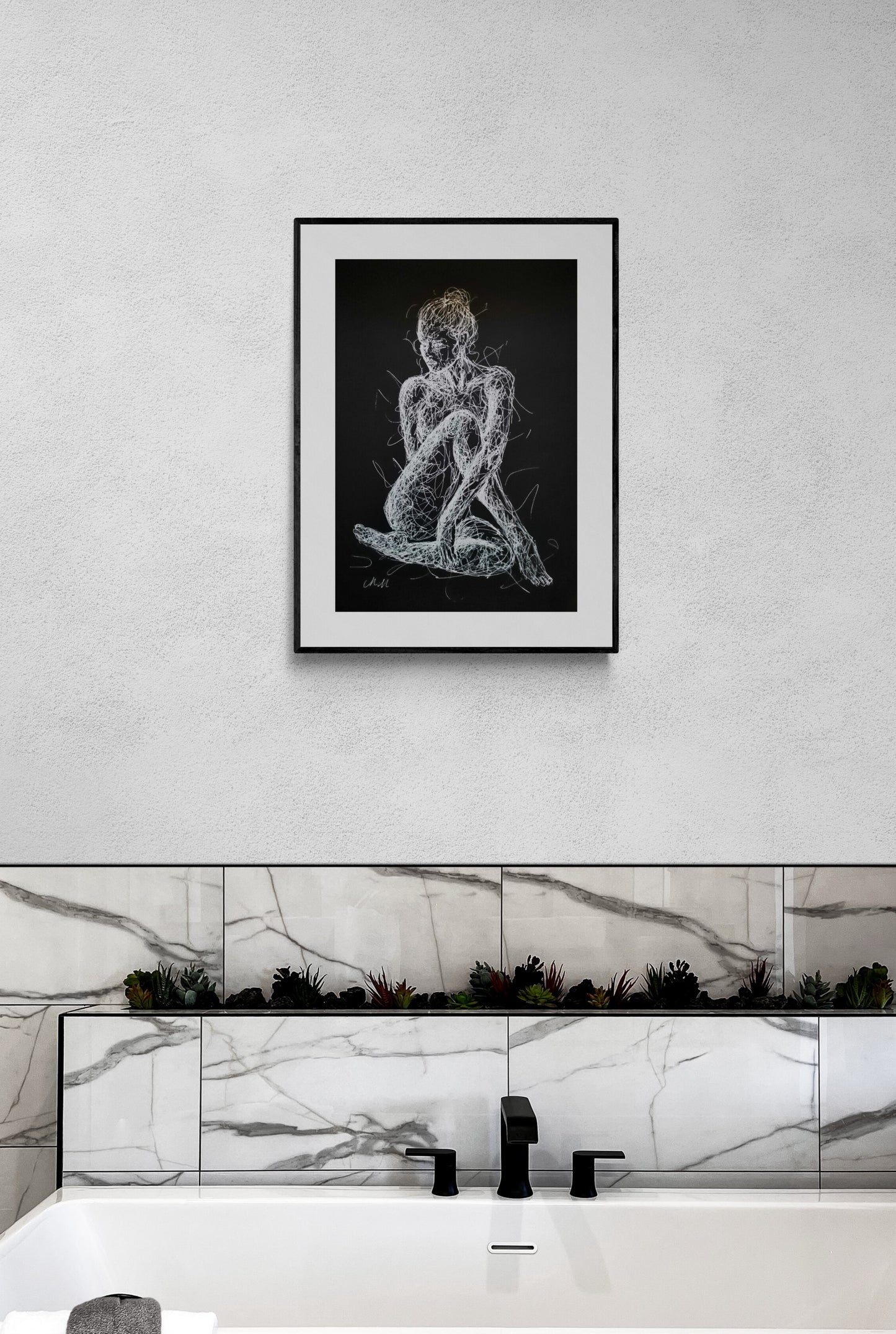 Black and White Sensual Line Drawing – Original Erotic Minimalist Art
Elevate your space with this captivating black and white line drawing, a stunning piece of original sensual art. Striking the perfect balance between elegance and intimacy.
This modern erotic painting is both sexy and subtle, making it an ideal choice for bedroom decor or sophisticated bathroom wall art.