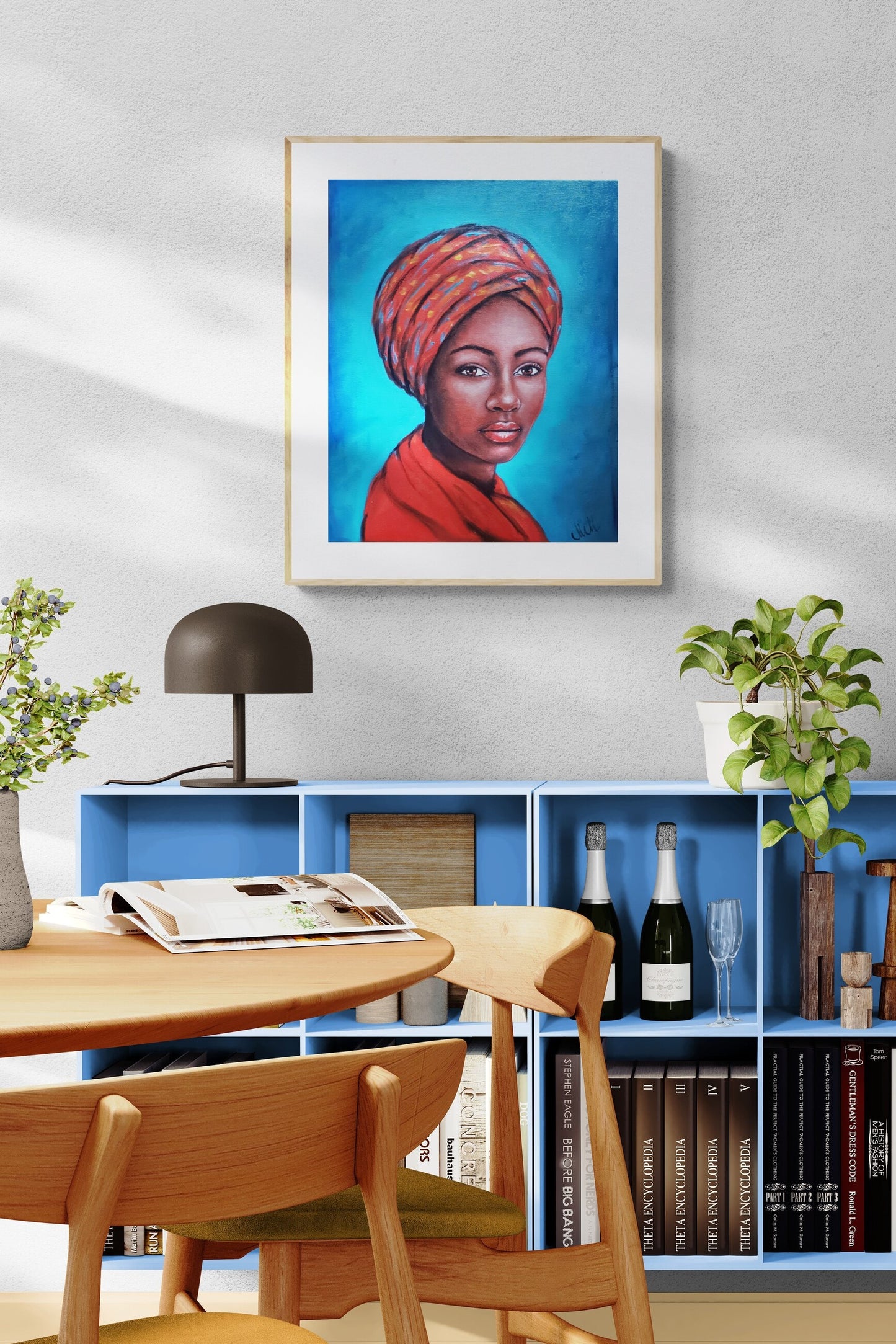 Powerful African American Woman Portrait - Original Hand-Painted Oil Artwork
This stunning portrait of a powerful African woman in red is an original, hand-painted piece created with high-quality oil paints on canvas.
This painting an inspiring and unique gift for someone special or an eye-catching addition to any home dining room wall decor.
Size: 40 cm x 50 cm (16" x 20")