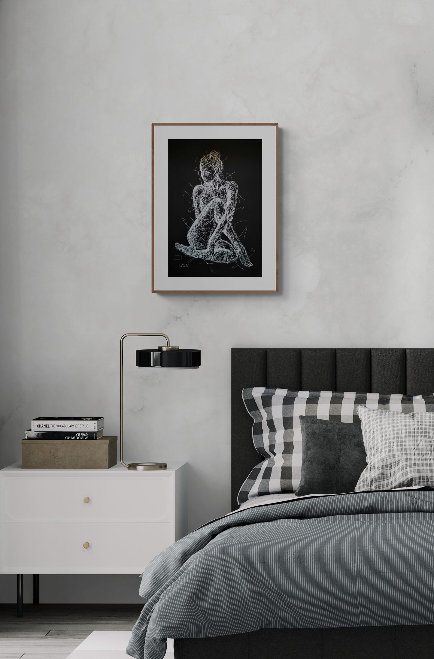 Black and White Sensual Line Drawing – Original Erotic Minimalist Art
Elevate your space with this captivating black and white line drawing, a stunning piece of original sensual art. Striking the perfect balance between elegance and intimacy.
This modern erotic painting is both sexy and subtle, making it an ideal choice for bedroom decor or sophisticated bathroom wall art.