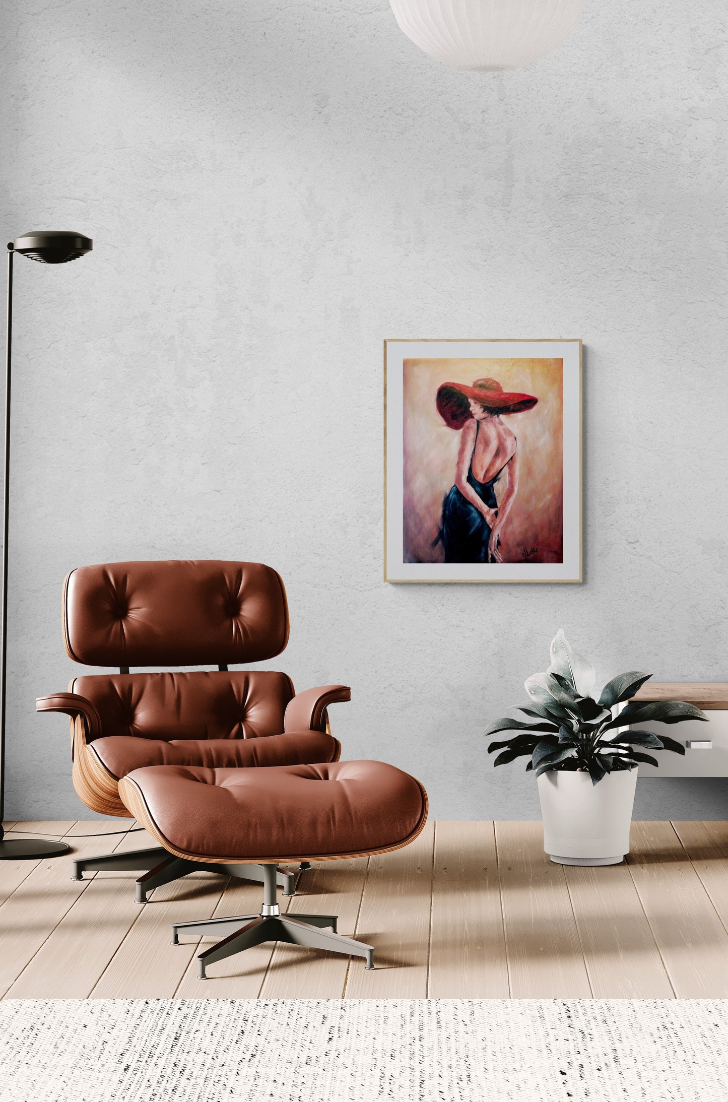 This captivating oil painting of a woman in a red hat embodies grace, femininity, and quiet romance. With a sensual pose and soft expression, the artwork brings both warmth and sophistication to any interior.
Hand-painted in rich oil colors on canvas (unstretched), this piece highlights the beauty of the female form in a classic, expressive style.
Size: 50 cm x 60 cm (20" x 24")