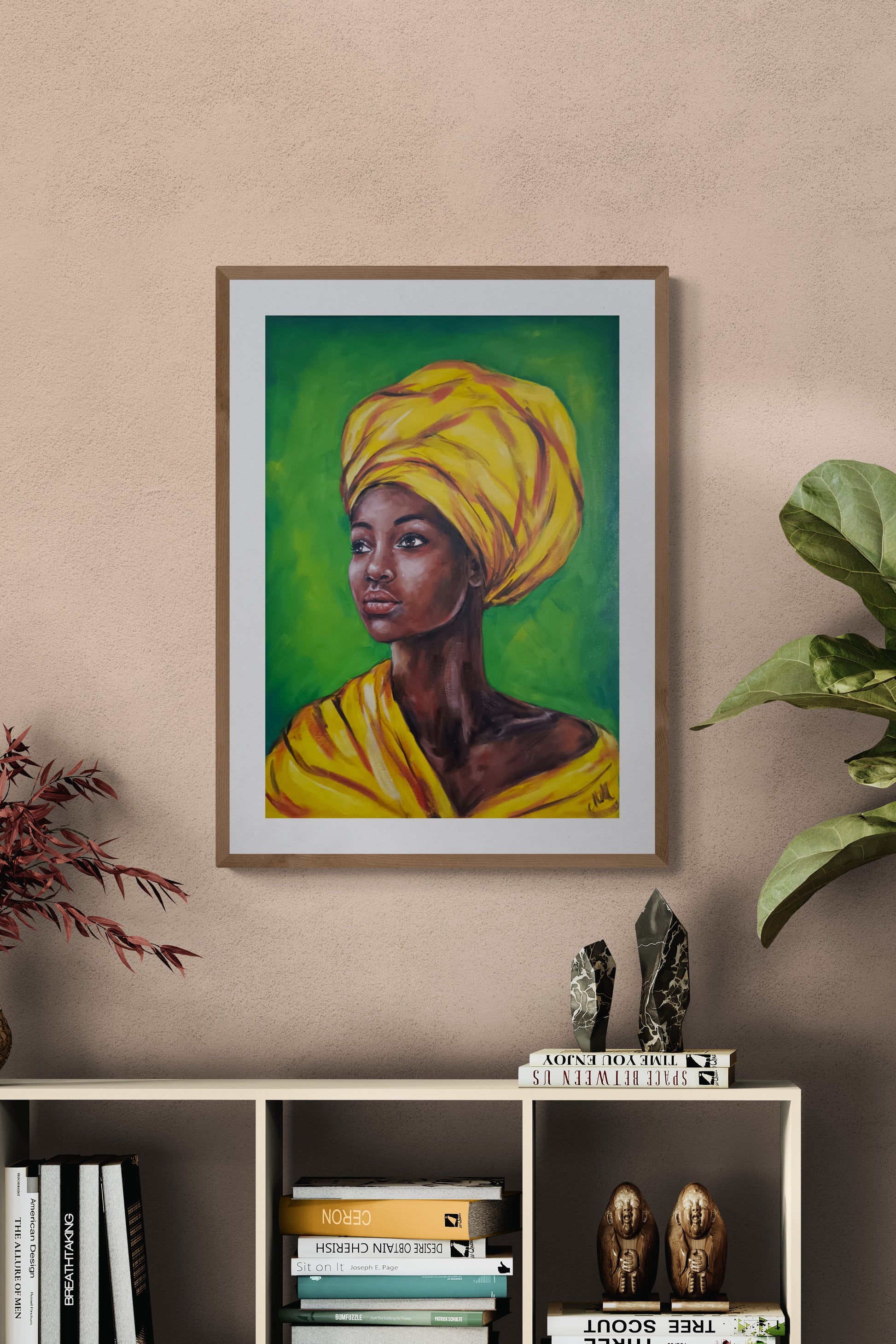 Afro African Female Portrait – Original Oil Painting

This stunning oil portrait of beautiful black female is a unique gift idea and a bold statement for any home gallery.&nbsp;Hand-painted with high-quality oil colors on canvas, it showcases rich textures and vibrant tones.

Canvas wall art Size: 50 cm x 70 cm (20" x 28")&nbsp;