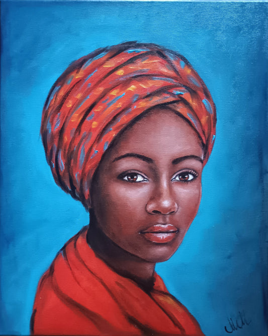 Powerful African American Woman Portrait - Original Hand-Painted Oil Artwork

This stunning portrait of a powerful African woman in red is an original, hand-painted piece created with high-quality oil paints on canvas.

This painting an inspiring and unique gift for someone special or an eye-catching addition to any home gallery wall or livingroom wall decor.

Size: 40 cm x 50 cm (16" x 20")