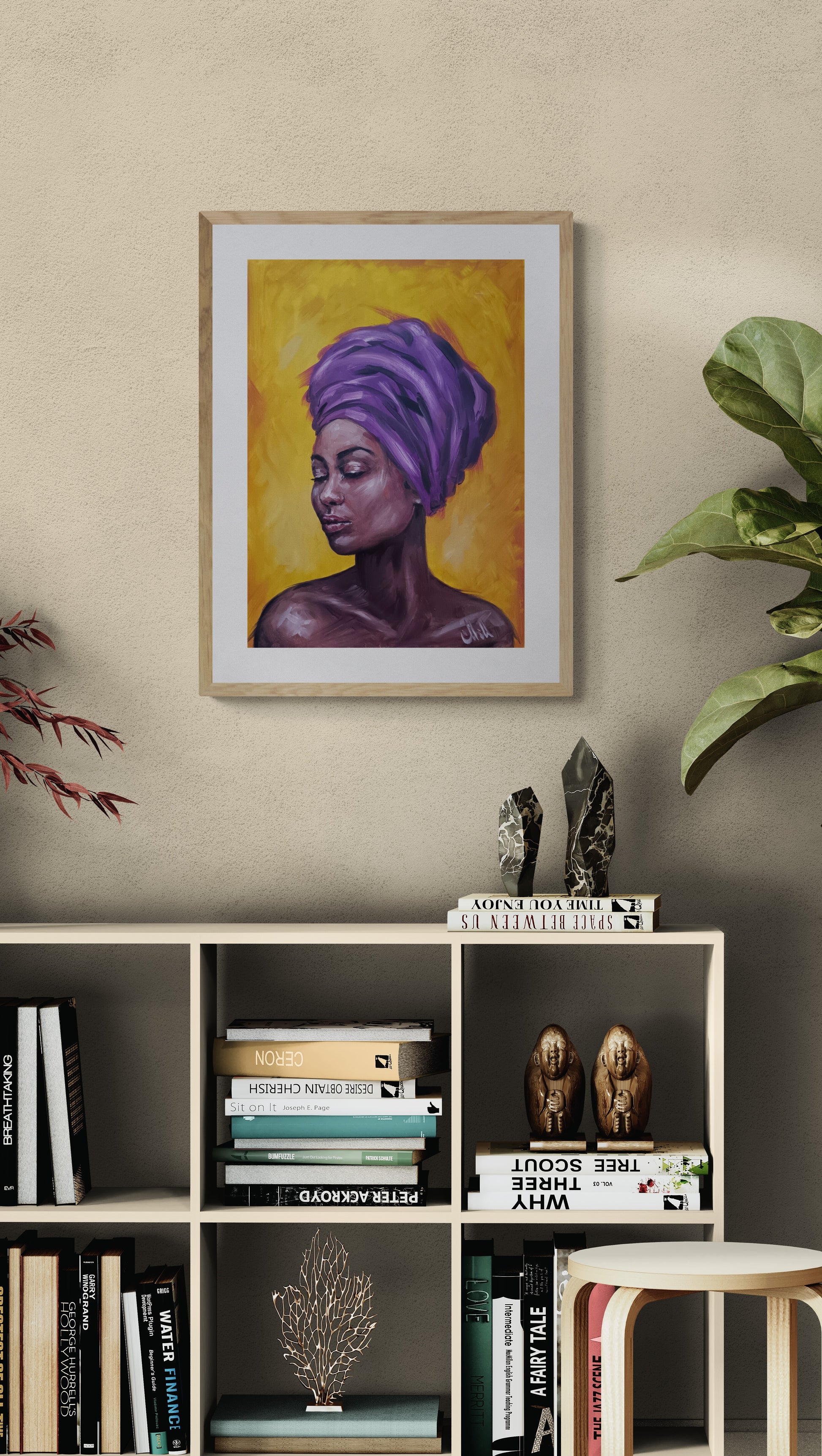 Hand-Painted African Beauty – Original Female Portraiture

This oil portrait painting of African woman is a stunning piece of female portraiture, capturing strength, beauty, and culture.

Created with high-quality oil colors on loose canvas, this Afro-African female figure painting is a timeless addition to any art collection.

Size: 35 cm x 48 cm (14" x 19")