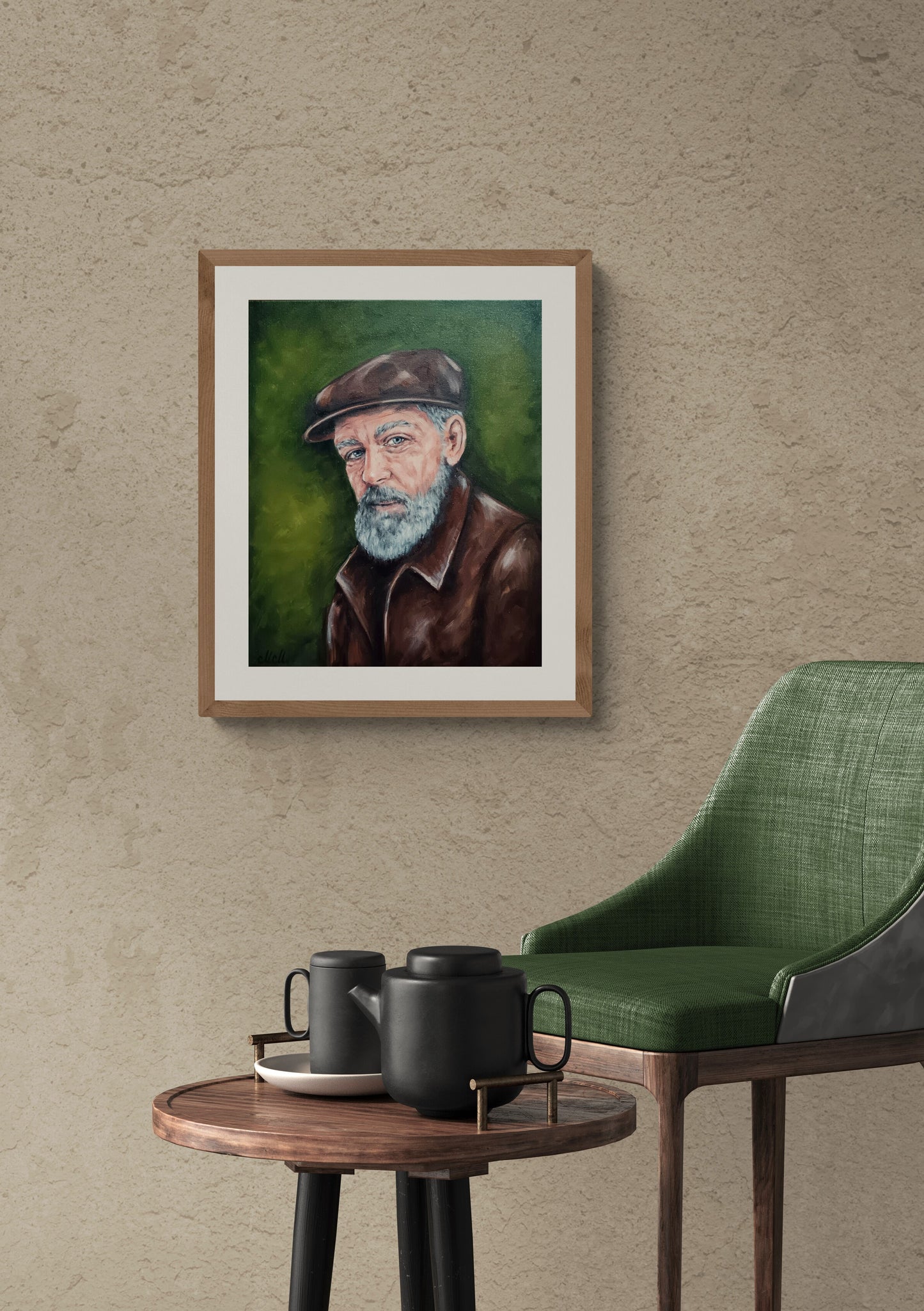 Timeless Old Man Portrait – Original Oil Painting
This soulful oil portrait of an elderly man, painted with rich, expressive brushstrokes, captures a lifetime of wisdom and emotion.

A truly one-of-a-kind piece, this artwork brings warmth and depth to any space, whether as a&nbsp;striking addition to a home gallery or a meaningful gift for someone special.

Created with high-quality oil colors on canvas, this portrait celebrates the beauty of age, experience, and character.