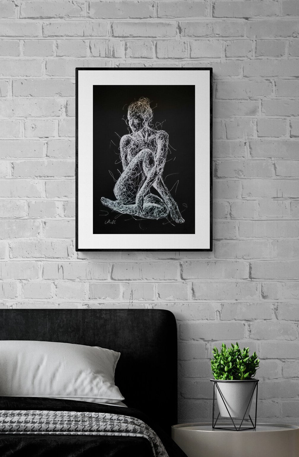 Black and White Sensual Line Drawing – Original Erotic Minimalist Art

Elevate your space with this captivating black and white line drawing, a stunning piece of original sensual art. Striking the perfect balance between elegance and intimacy.

This modern erotic painting is both sexy and subtle, making it an ideal choice for bedroom decor or sophisticated bathroom wall art.
