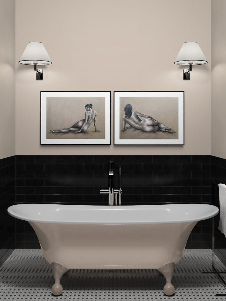 Elegant female figure drawing - bedroom wall decor
Elegant Charcoal Nude – A Timeless Expression of Femininity

As an artist, I am drawn to the beauty of the human form, its softness, strength and emotion.

This charcoal figure drawing is a delicate balance of sensuality and subtlety, making it the perfect above-bed artwork to bring a romantic and sophisticated atmosphere to your bedroom.