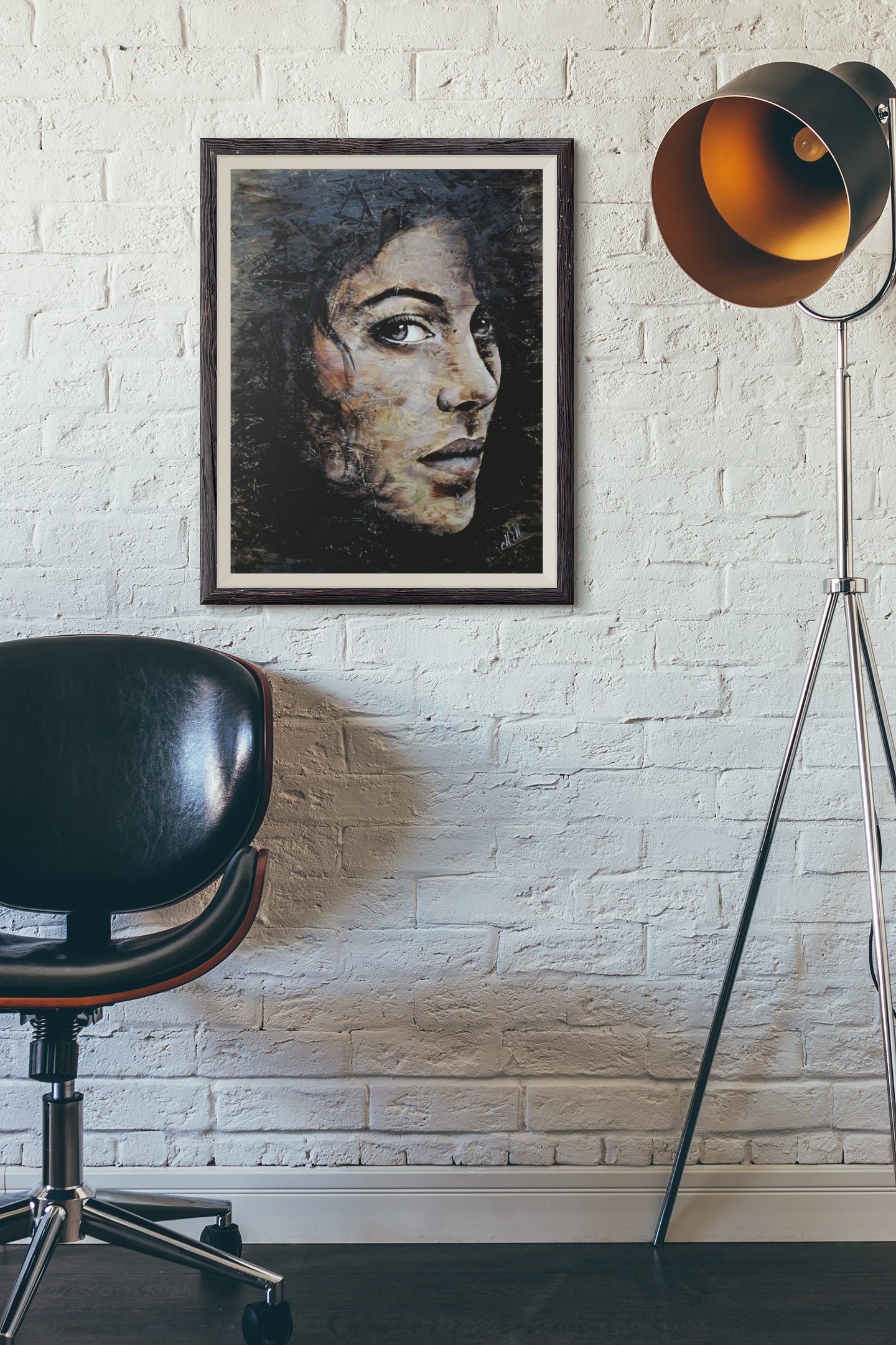 Experience the beauty of female face with this exquisite wood portrait painting. This face of a woman captures depth and emotion, blending textured artwork with the organic charm of reclaimed wood.

This Portrait of a woman rustic painting is a true statement piece, perfect for adding warmth and character to a modern home living room, or bedroom.

Acrylic portrait painting is delicately hand-drawn.

Trendy wall art Size: 50 cm x 60 cm (20" x 24") – Ready to hang for effortless display.