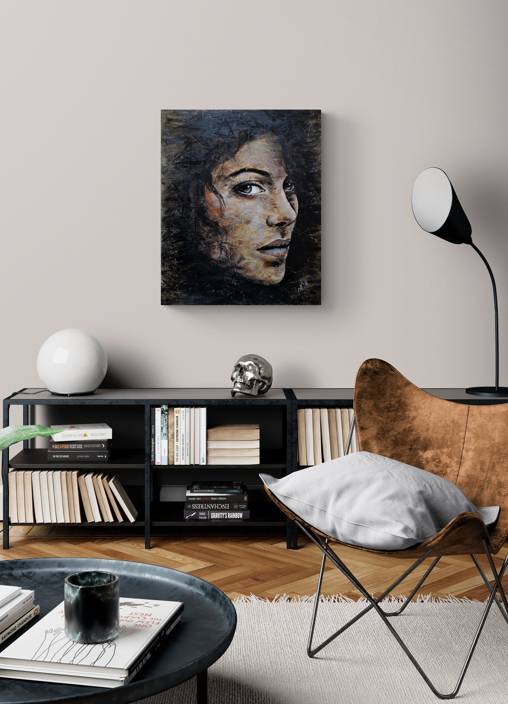 Experience the beauty of female face with this exquisite wood portrait painting. This face of a woman captures depth and emotion, blending textured artwork with the organic charm of reclaimed wood.

This Portrait of a woman rustic painting is a true statement piece, perfect for adding warmth and character to a modern home living room, or bedroom.

Acrylic portrait painting is delicately hand-drawn.

Trendy wall art Size: 50 cm x 60 cm (20" x 24") – Ready to hang for effortless display.
