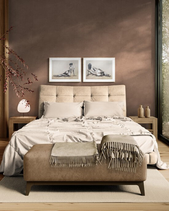 Female figure - bedroom wall decor 
Elegant Charcoal Nude – A Timeless Expression of Femininity

As an artist, I am drawn to the beauty of the human form, its softness, strength and emotion.

This charcoal figure drawing is a delicate balance of sensuality and subtlety, making it the perfect above-bed artwork to bring a romantic and sophisticated atmosphere to your bedroom.