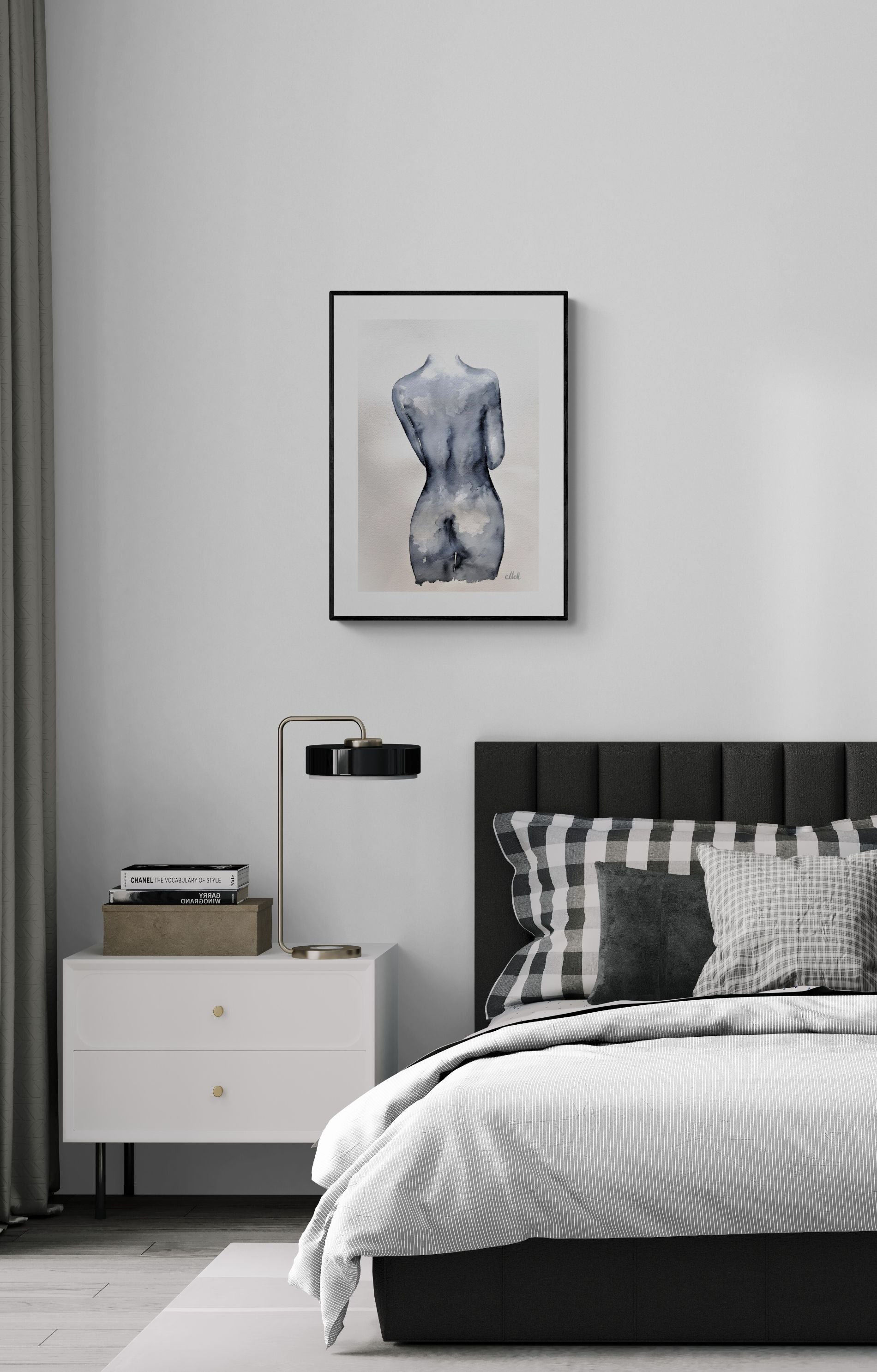 Gentle Presence is an original minimalist ink drawing exploring the quiet intimacy of the female form.

Created with fluid ink and subtle watercolor washes on fine art paper, the figure emerges softly, balancing strength and vulnerability. The composition is restrained and atmospheric, offering a sense of calm presence and understated sensuality rather than explicit expression.