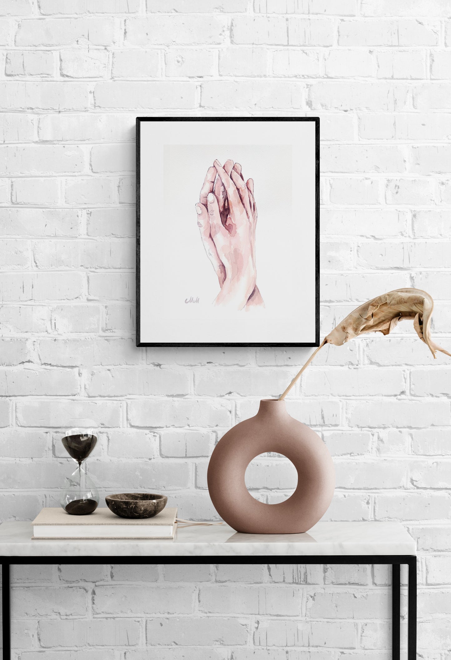 Hand in hand 
Celebrate love and connection with this delicate watercolor painting of lovers holding hands.

Designed in a minimalist Nordic style, this artwork embodies intimacy, warmth, and simplicicity, perfect for those who appreciate subtle yet meaningful decor.
Painted on natural white, matte, heavy art paper, this piece is crafted with high-quality watercolors to create a soft, timeless look.
Its neutral tones make it a versatile addition to any space