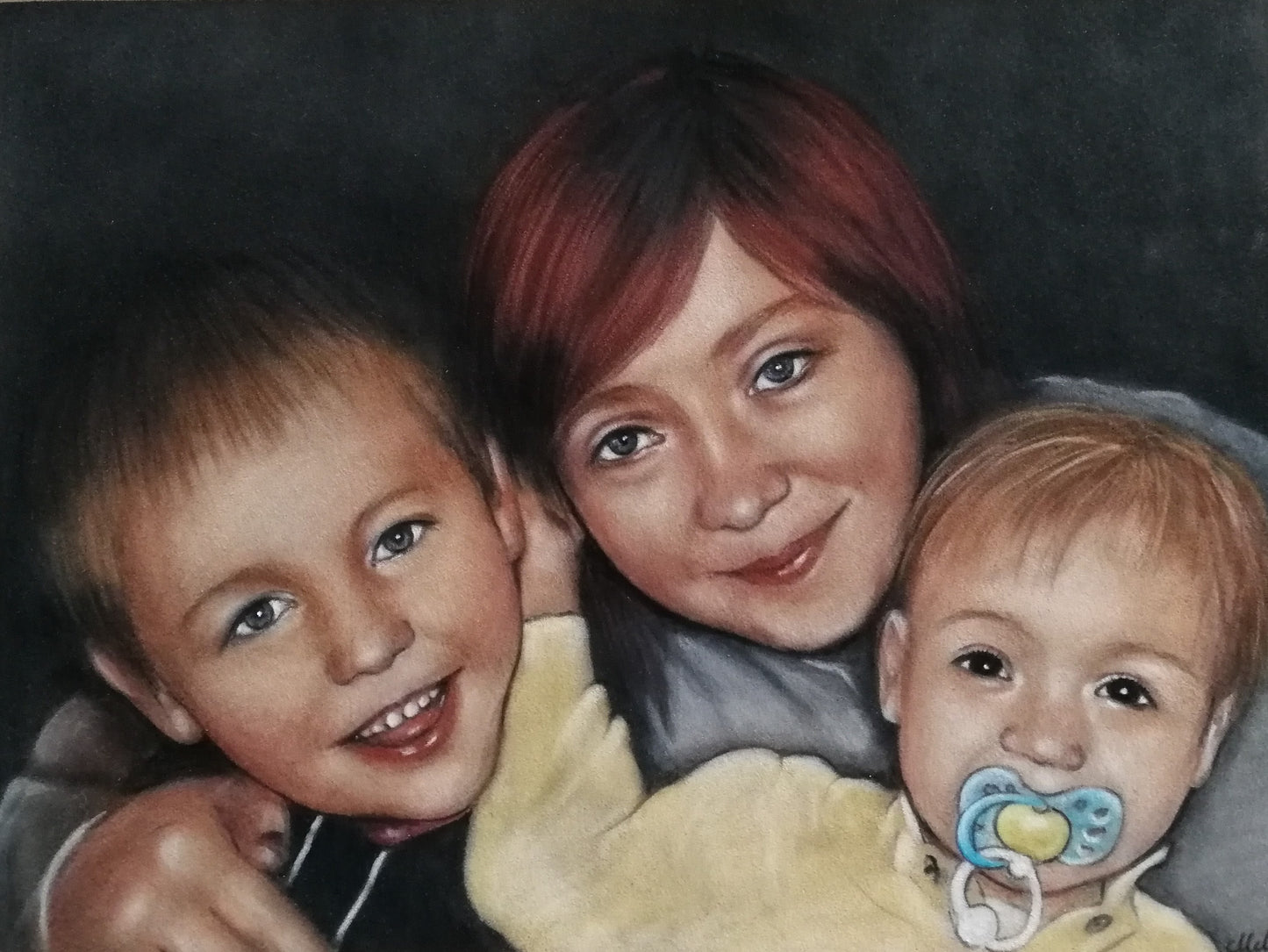 Custom pastel portrait drawing