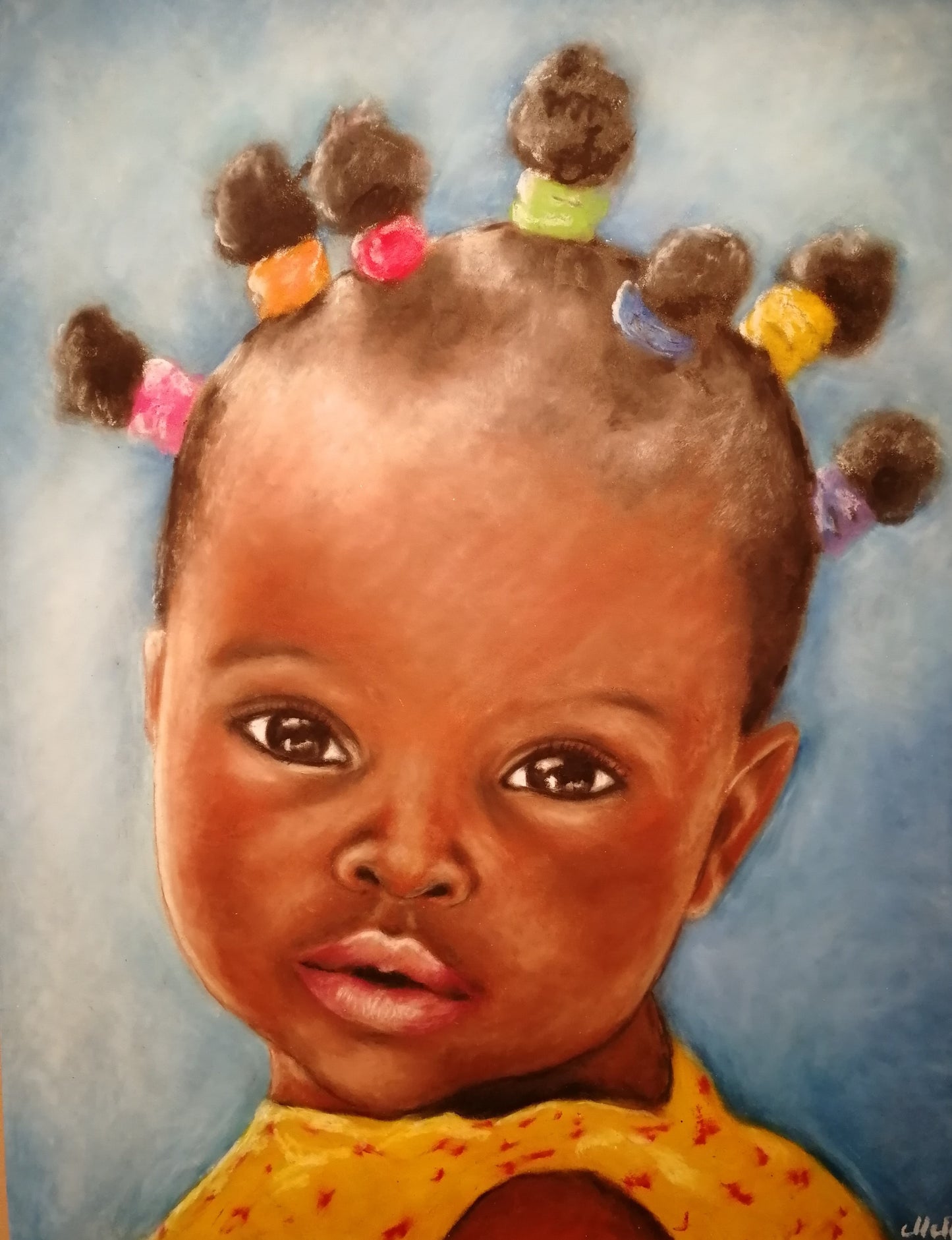 Custom pastel portrait drawing