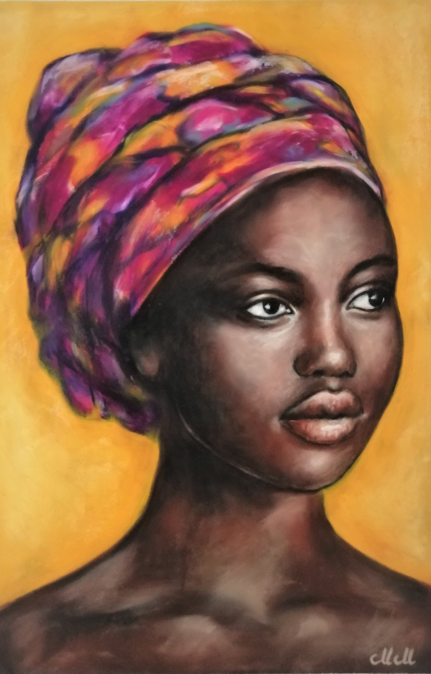 Custom pastel portrait drawing