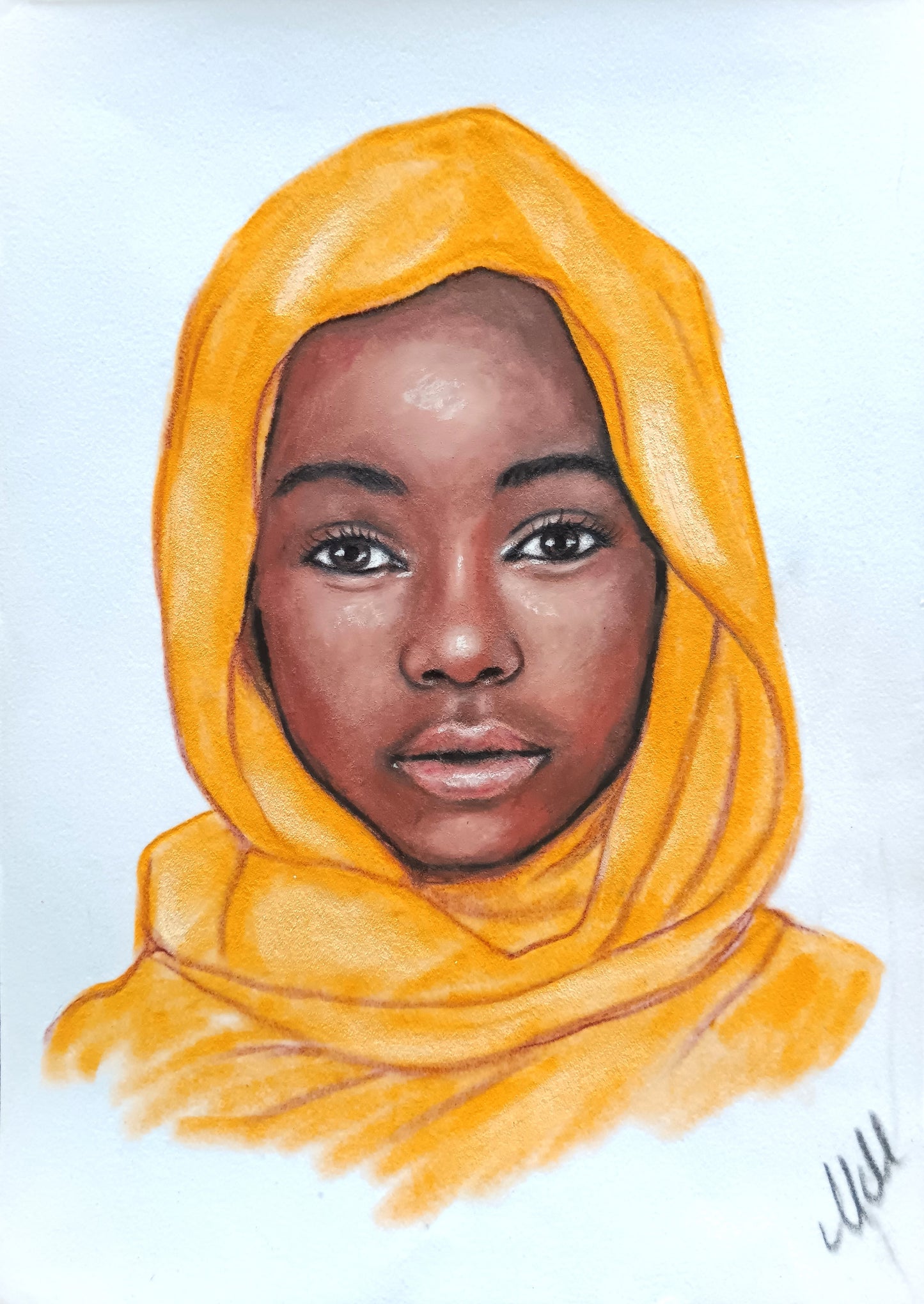 Custom pastel portrait drawing