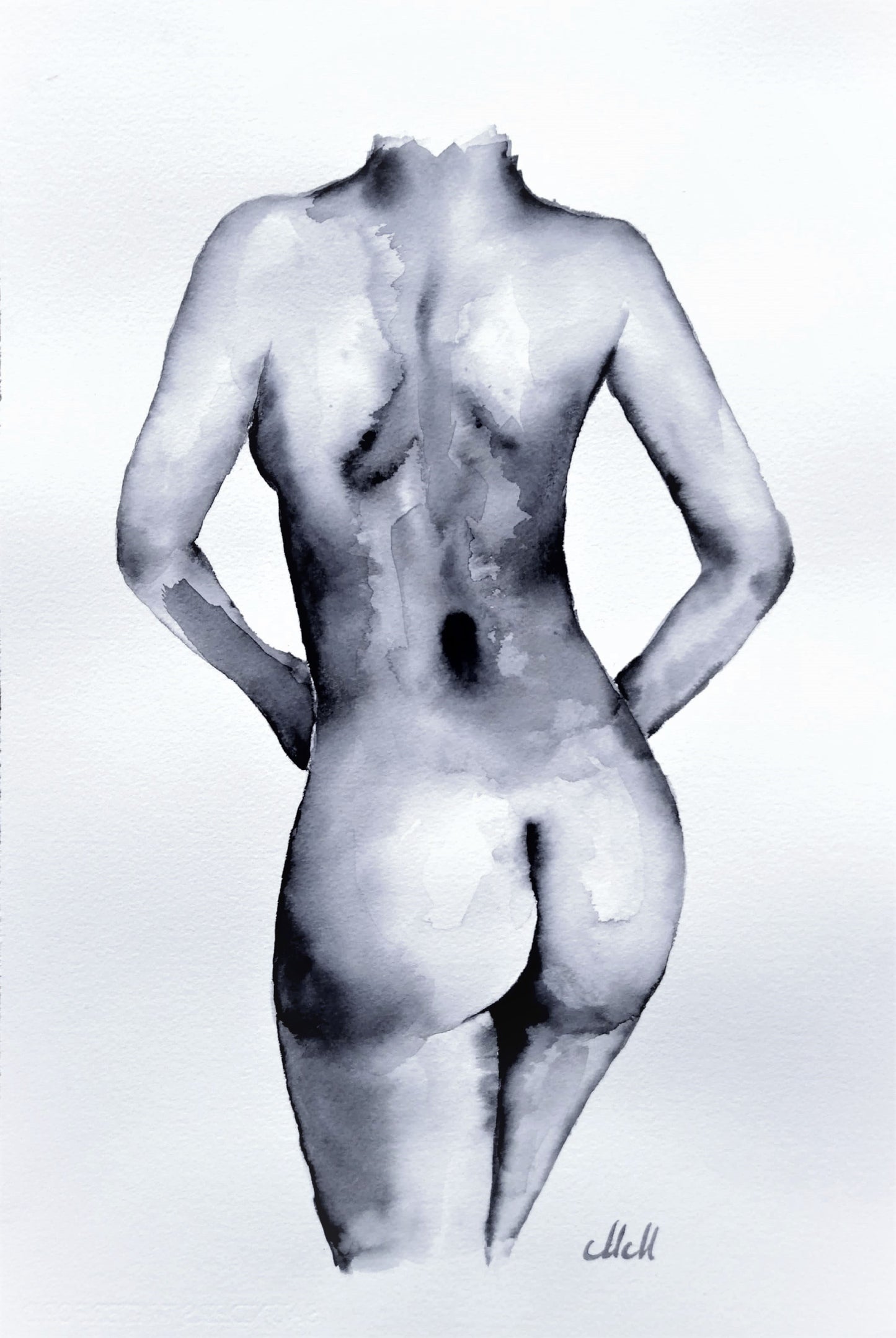 Inner Strength is an original minimalist ink drawing capturing the quiet resilience and grounded presence of the female form.

Rendered with expressive ink lines and delicate watercolor washes on fine art paper, the figure conveys a sense of inner balance and contained power. The composition is subtle yet confident, emphasizing stillness, form, and emotional depth rather than outward gesture.