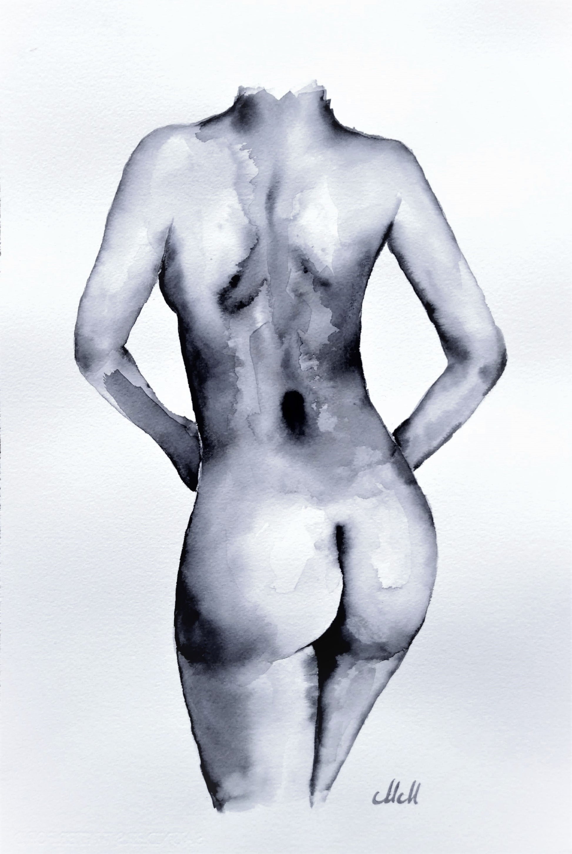 Inner Strength is an original minimalist ink drawing capturing the quiet resilience and grounded presence of the female form.

Rendered with expressive ink lines and delicate watercolor washes on fine art paper, the figure conveys a sense of inner balance and contained power. The composition is subtle yet confident, emphasizing stillness, form, and emotional depth rather than outward gesture.