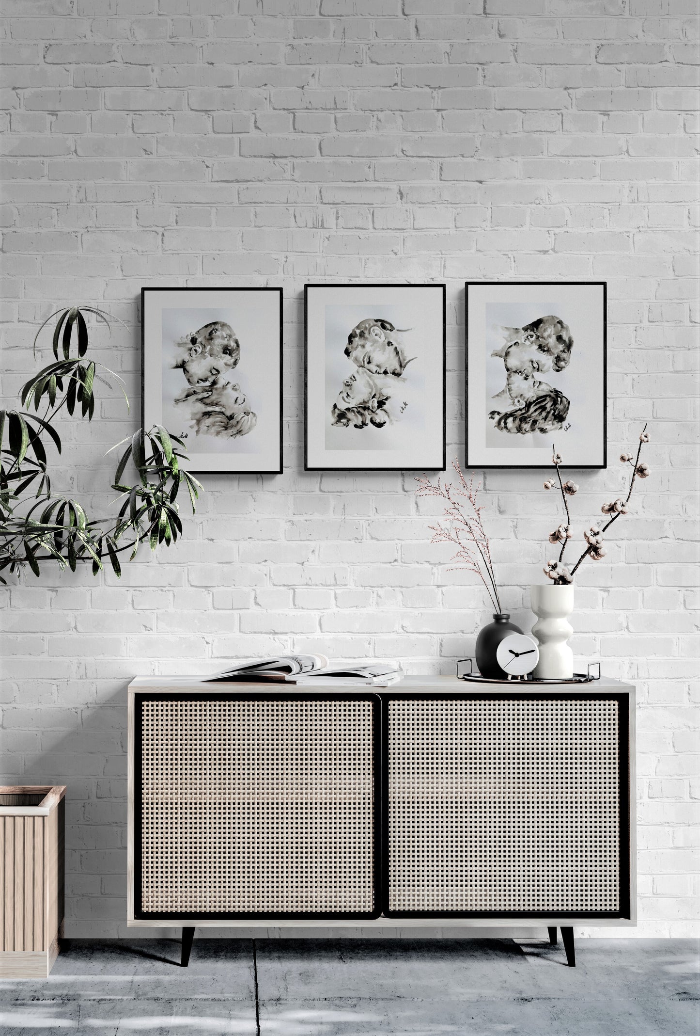 Love passion - ink painting for living room.
Printed on natural white, matte, heavyweight fine art paper, this elegant wall art brings a touch of Nordic calm and romantic depth to any space.
Perfect as bedroom wall art, a gift for couples, or a special anniversary present.