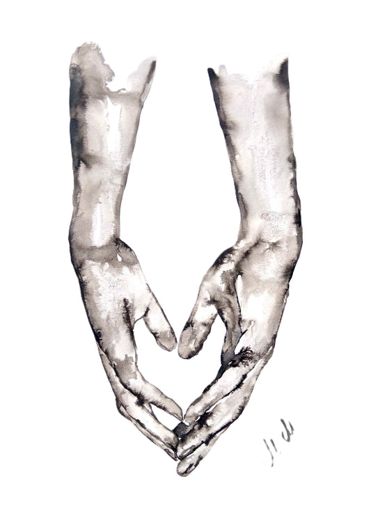 Lovers Holding Hands artwork  – Minimalist wall art - Ink Painting

This beautiful ink painting is the perfect gift for couples, symbolizing love, connection, and unity.

Featuring a simple minimalist design effortlessly complements any contemporary modern home, Scandinavian-style space, or boho-inspired interior.&nbsp;

This minimalist ink art is not just a decoration, but a meaningful symbol of love. It’s an excellent choice for a young family or as a romantic gift for partner.