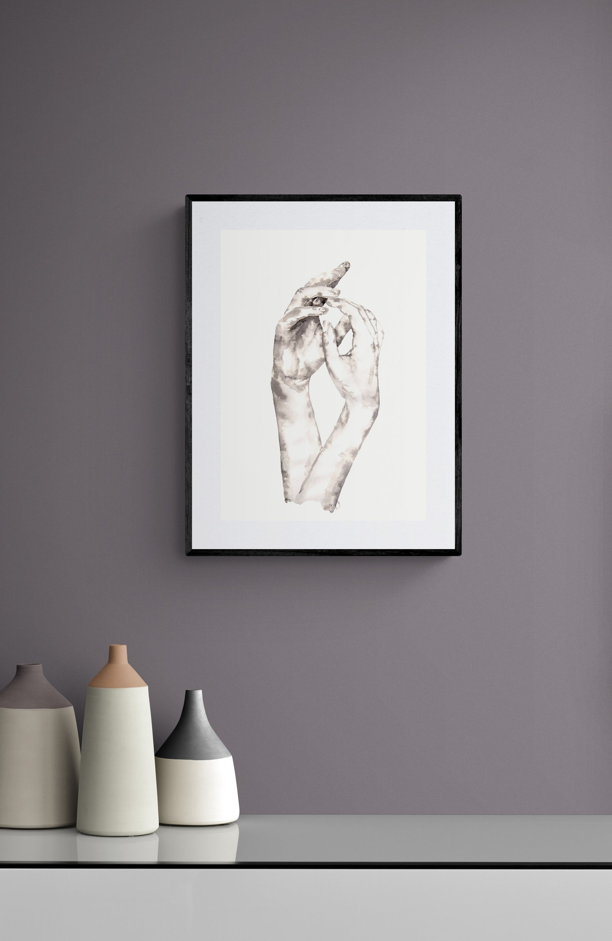 Lovers Holding Hands – Minimalist Ink Artwork - Ink Painting

This beautiful ink painting is the perfect gift for couples, symbolizing love, connection, and unity. The simple painting effortlessly complements contemporary modern home, Scandinavian style home, and boho wall art.

It’s a meaningful symbol of love, an ideal choice for lovers gift or gift for partner. This piece adds a stunning touch to any family home.

Size: 16" x 11" (42 cm x 29 cm)