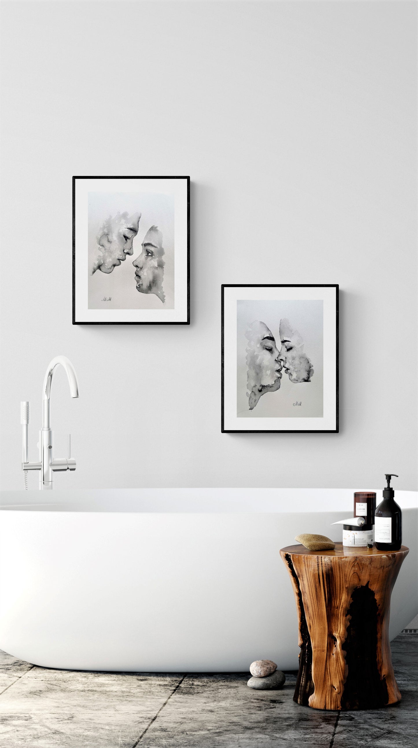 Printed on natural white, matte, heavy art paper, each artwork carries a quiet elegance and organic texture that complements any modern or romantic interior.
Perfect as bedroom or bathroom wall art, a wedding or anniversary gift, or a heartfelt present for someone you love.

Size: 14" × 11" (37 × 28 cm)
Medium: High-quality watercolor on fine art paper