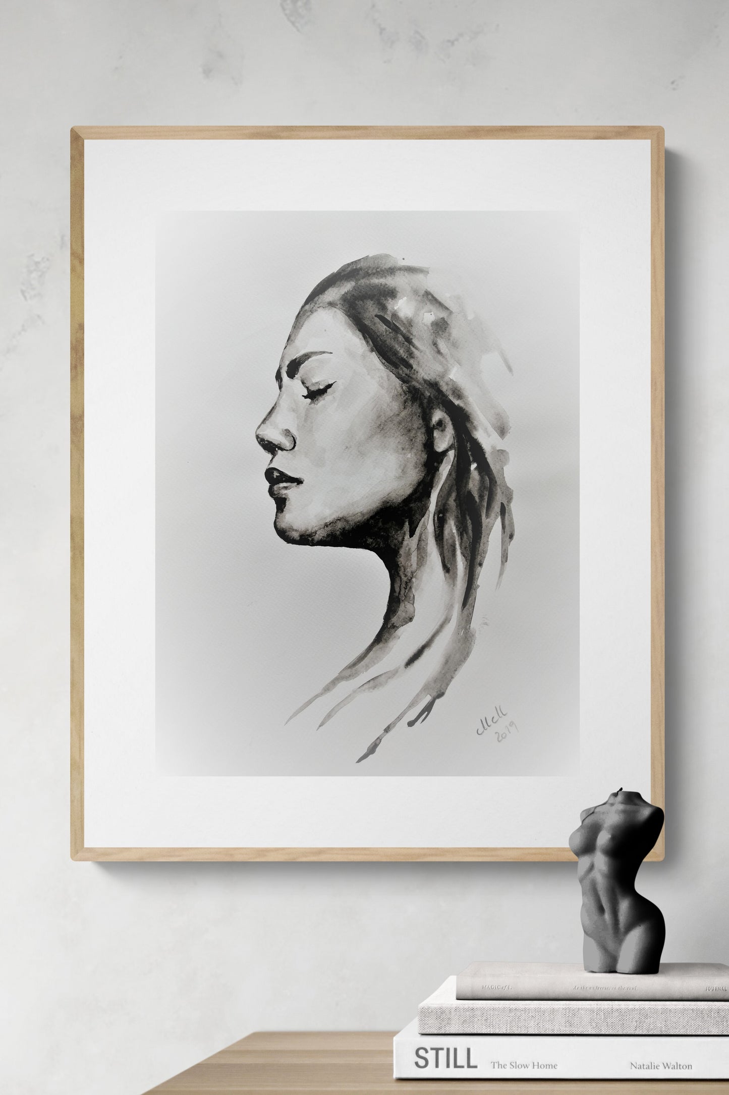 Minimalist Watercolor Portrait – Original Nordic-Inspired Art

Embrace the elegance of simplicity with this original watercolor portrait profile drawing. Featuring soft, expressive brushstrokes and a delicate yet striking composition, this Nordic-inspired artwork is the perfect addition to a modern, minimalist home.

Painted on natural white, matte, heavy art paper with high-quality watercolors, this piece embodies a sense of quiet beauty and sophistication.