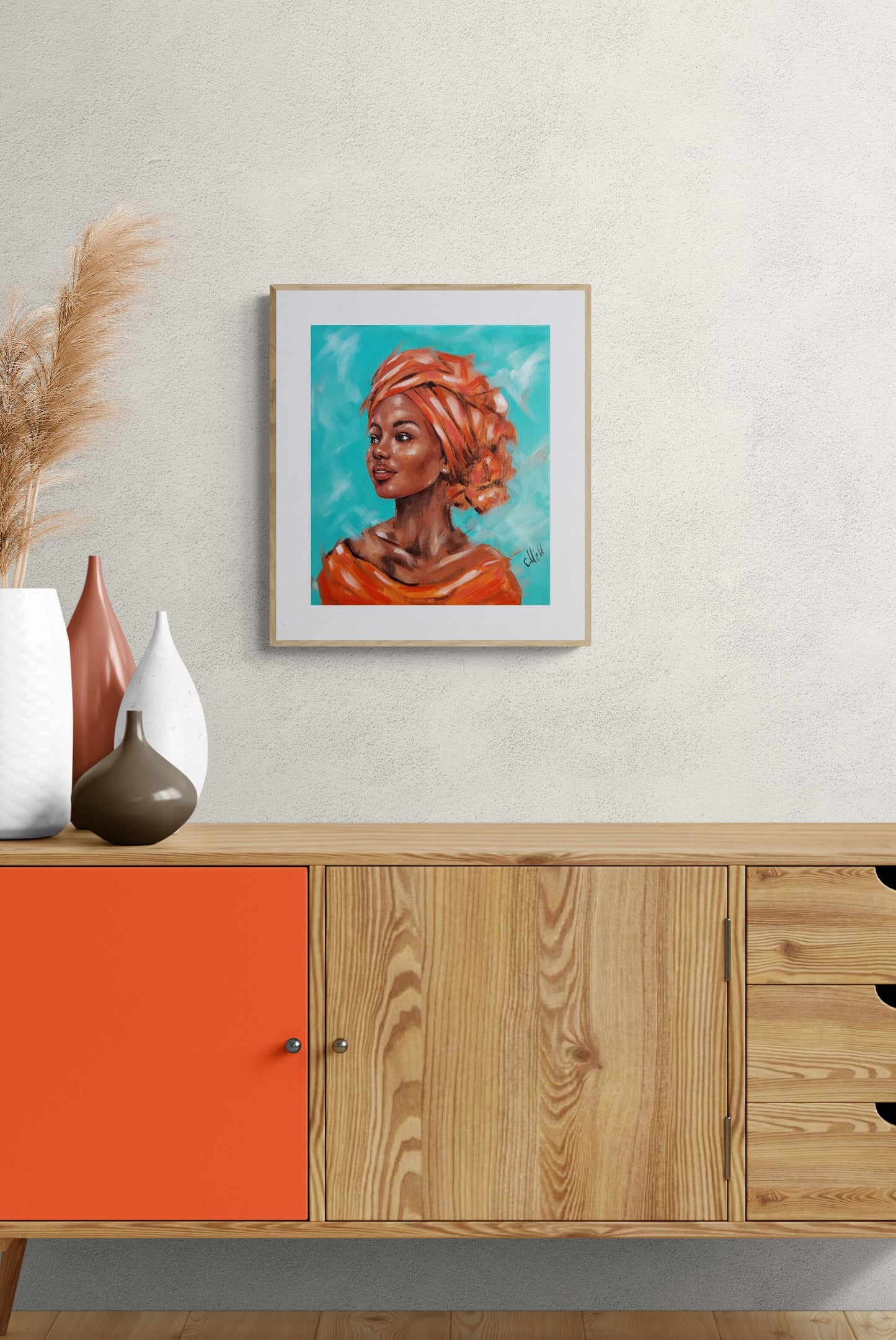 Radiant African Grace - original artwork  for your home wall decor