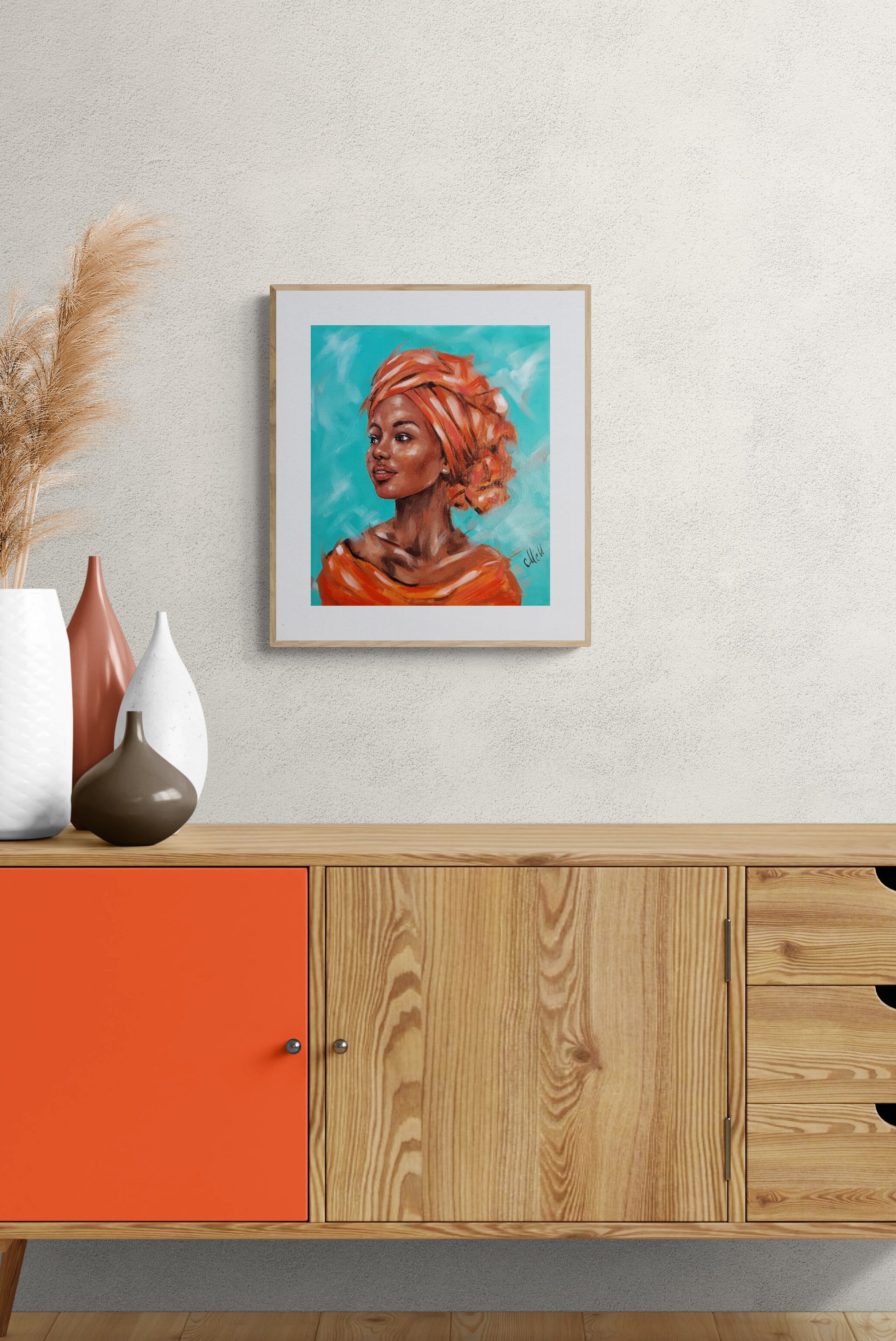 Radiant African Grace - original artwork  for your home wall decor