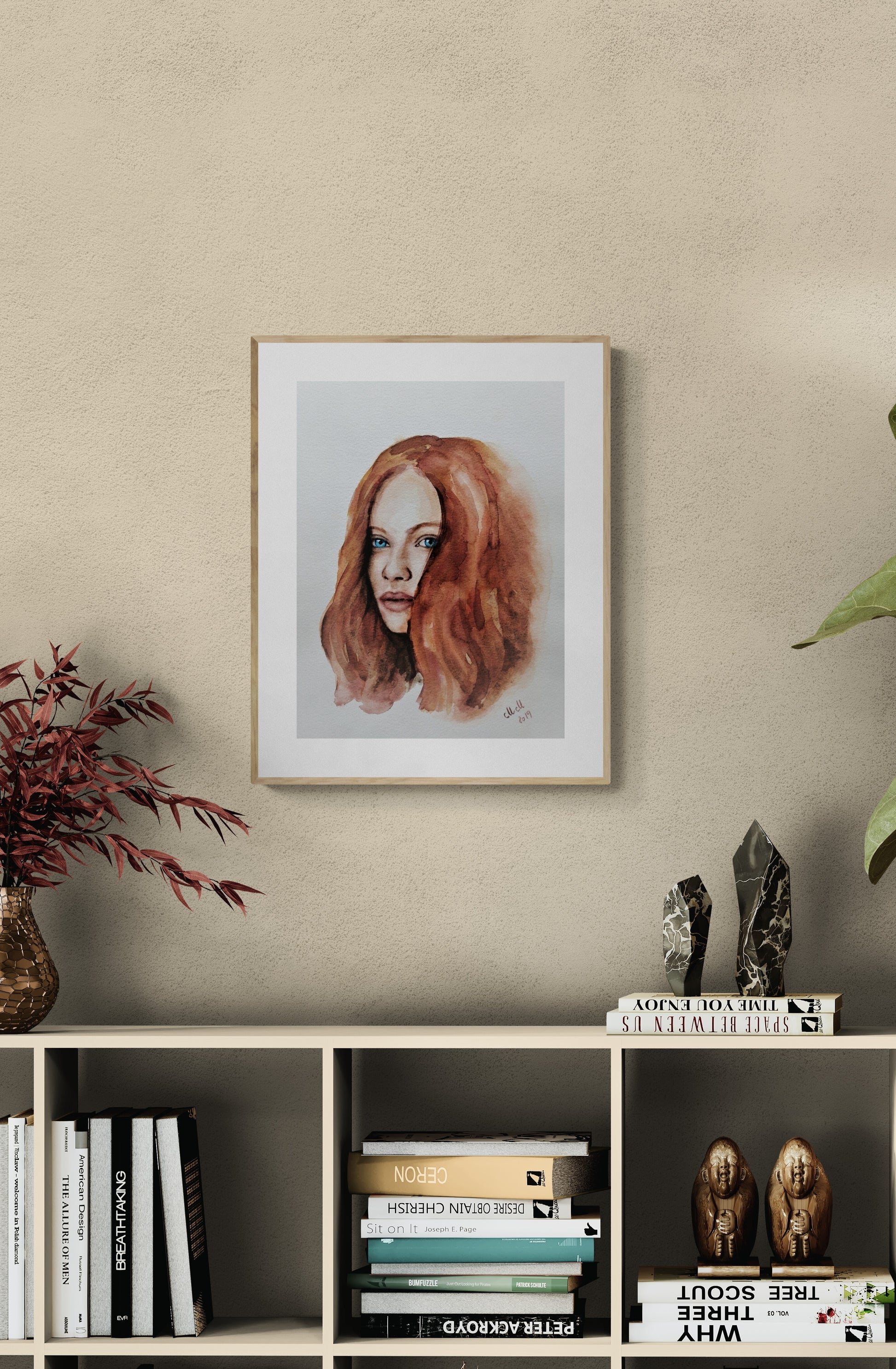 Redhead Woman: Original Colorful Watercolor Portrait - Aquarelle Female Empowerment Art

This stunning Woman with Flowers painting is an original, colorful watercolor portrait that radiates beauty and empowerment. The portrait of a beautiful woman with floral accents captures a sense of grace and strength, making it an inspiring piece for any space.

Handcrafted with high-quality watercolor paints, this aquarelle artwork is created on natural white, matte, heavy art paper.