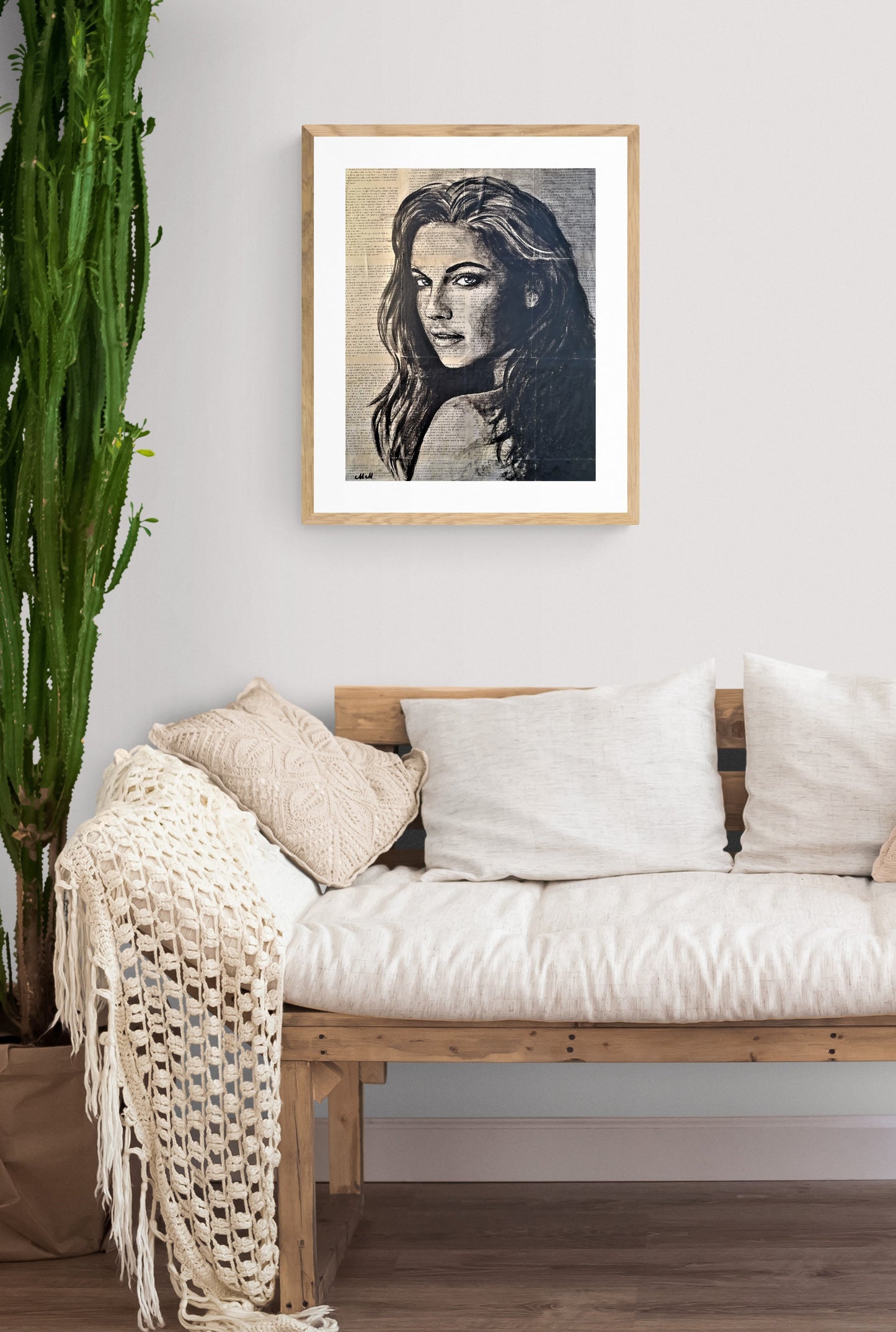 Black and White Mixed Media Portrait Painting – Recycled Wall Art

As a lifelong book lover, I find inspiration in the stories and textures of old pages.

This passion led me to create this mixed media portrait painting, a beautiful blend of art and literature that brings a sense of history and elegance to any space.

This face profile book art is crafted with acrylic paint on vintage book sheets, meticulously glued to canvas to create a layered, textured effect.