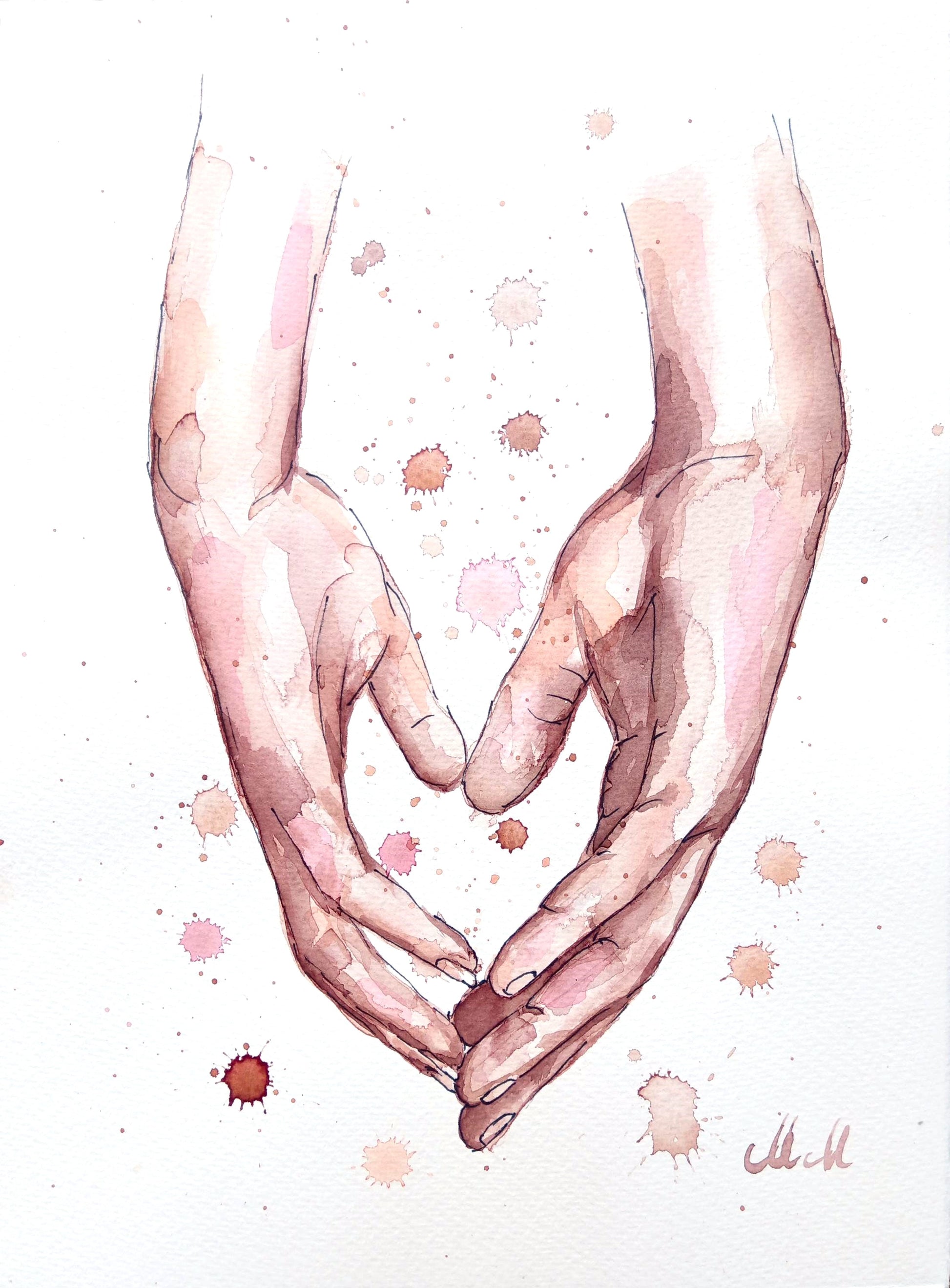 Romantic Hand in Hand – Watercolor Artwork - Wedding gift

Bring warmth and intimacy to your space with this beautiful watercolor painting of a romantic hand-in-hand moment. The delicate water drops, ink drawing and natural skin tones create a soft, emotional connection, making it a perfect piece for your home.

Artwork Size: 14" x 11" (38 cm x 28 cm)

Made with high-quality materials, this minimalist yet expressive artwork adds elegance to your bedroom, bathroom, or living area.