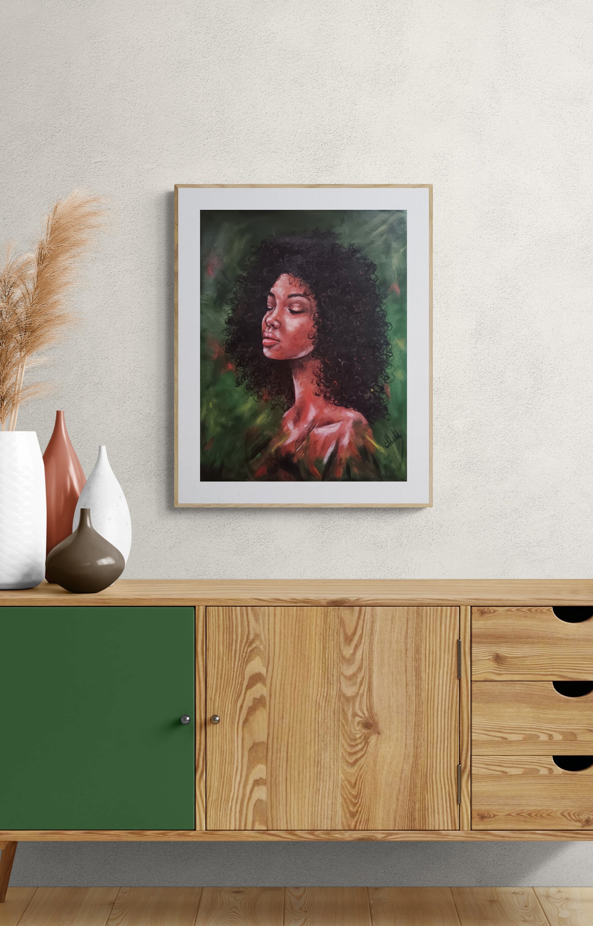 Spirit of Africa - original oil portrait artwork.
Original oil artwork for your beautiful home.