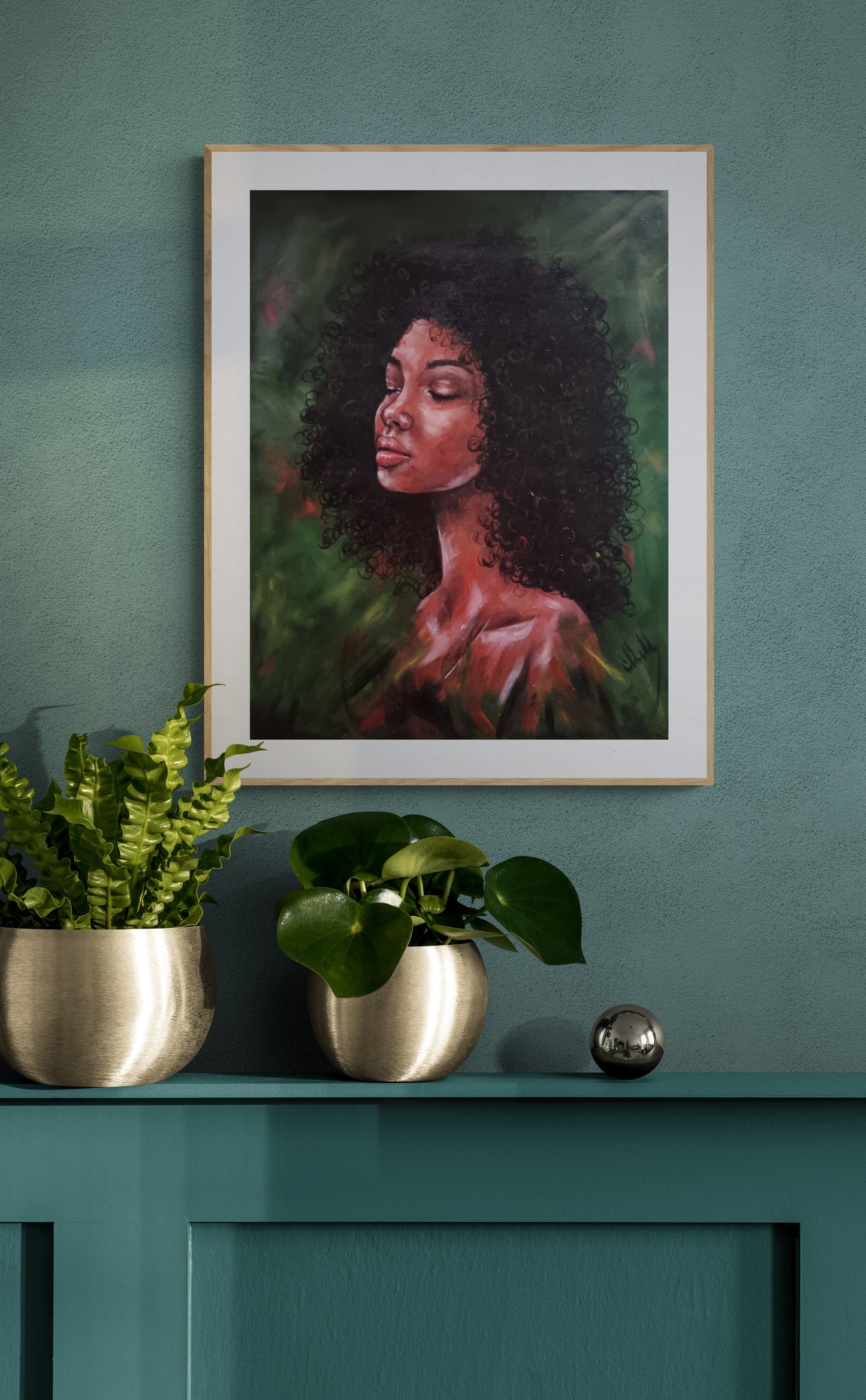 Spirit of Africa - original oil portrait of a woman.
Beautiful portrait painting for your home wall decor.