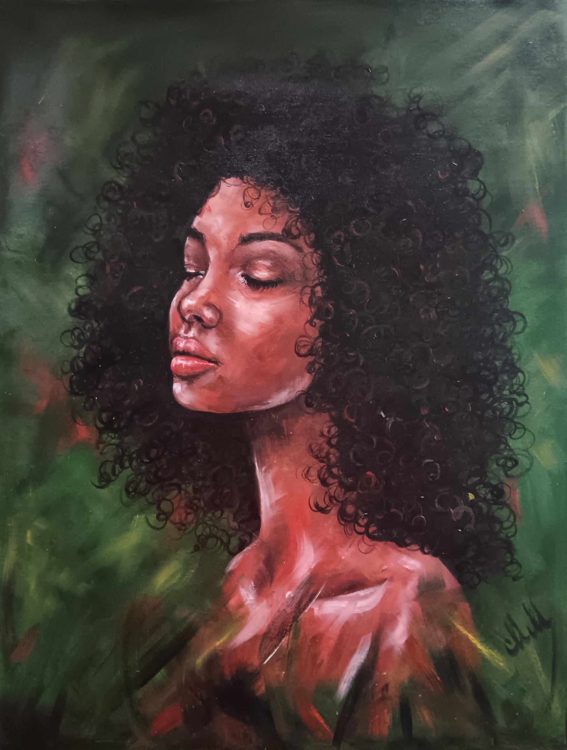 Spirit of Africa - original oil portrait painting