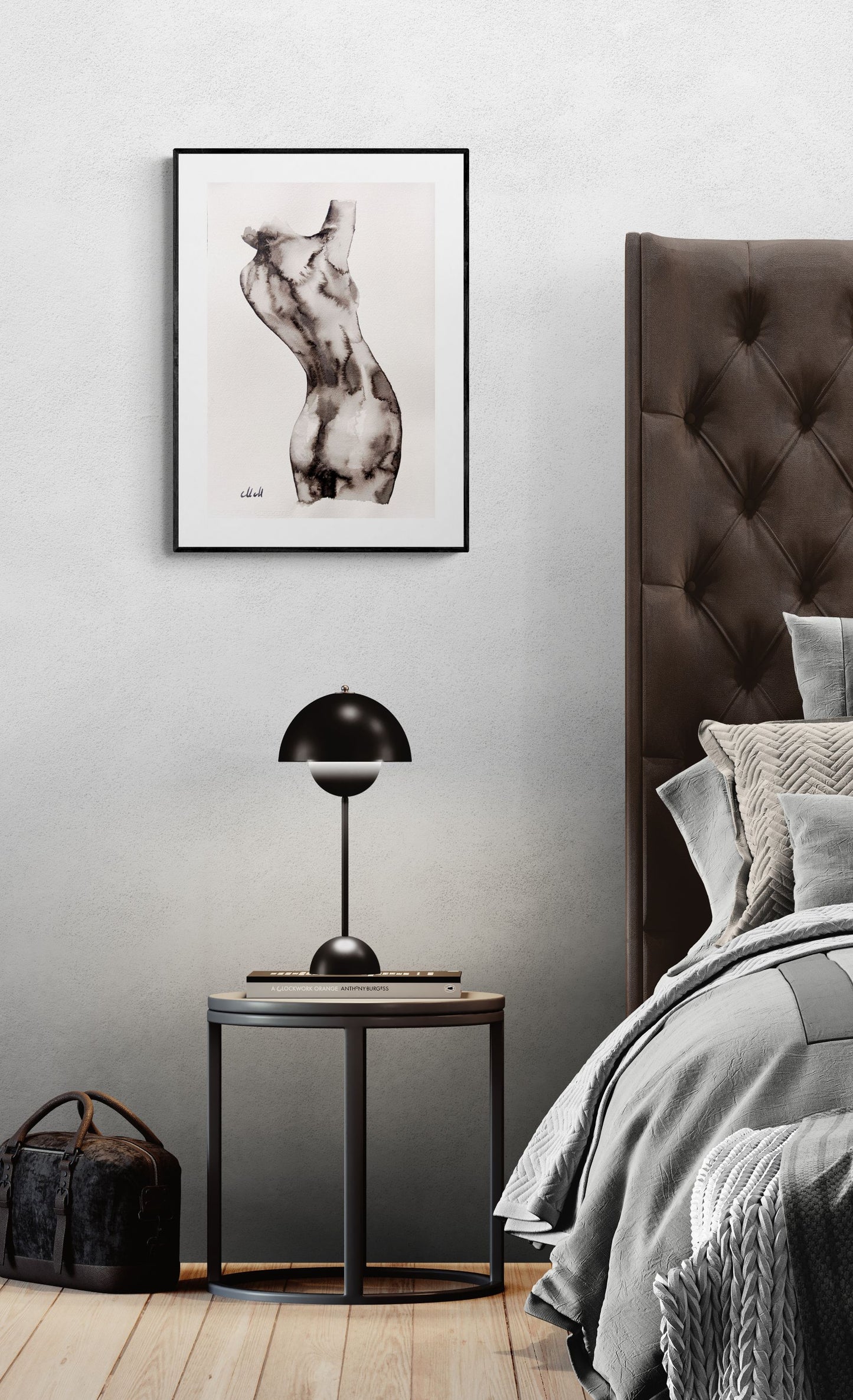 Quiet Shift - Ink Female Figure