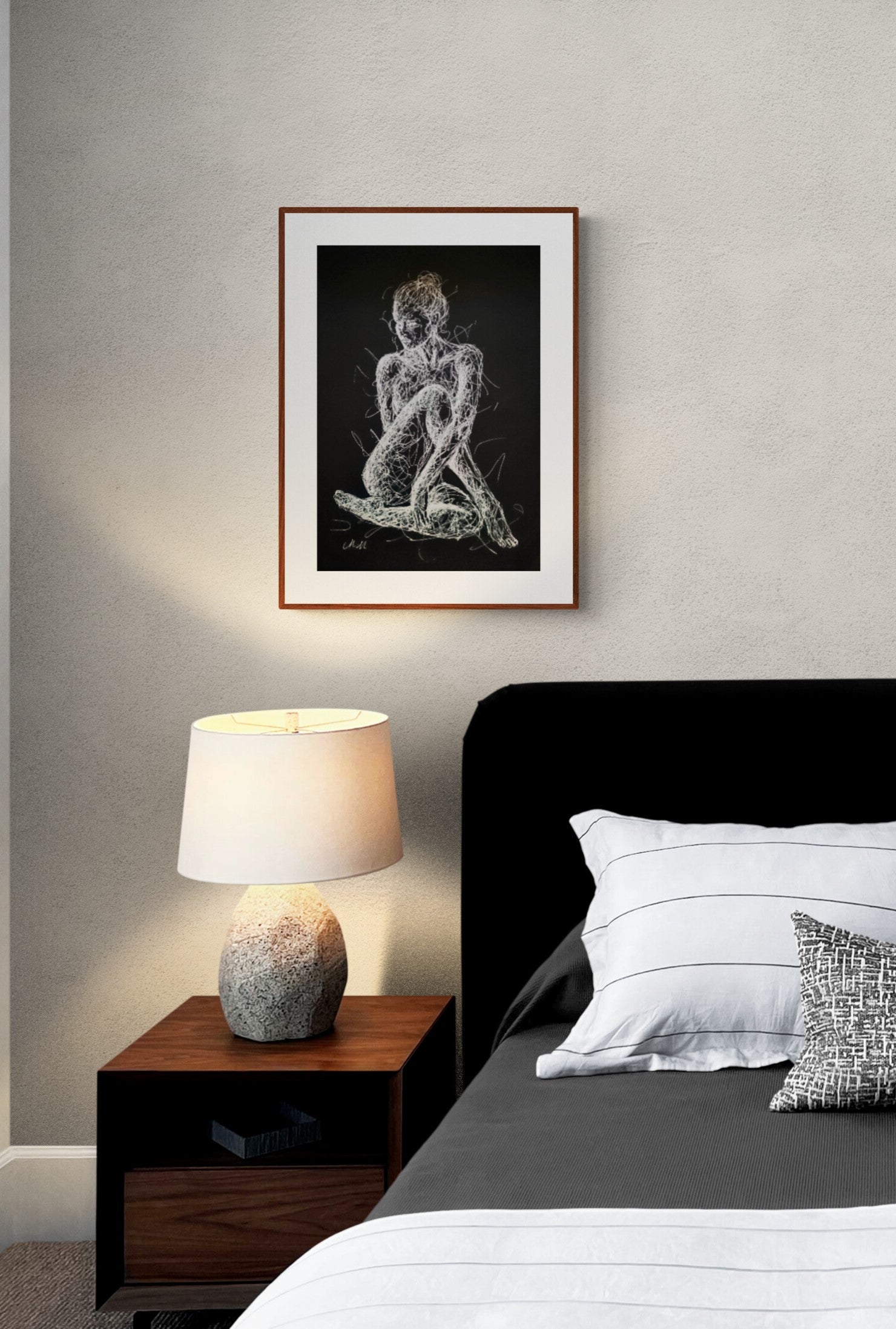 Black and White Sensual Line Drawing – Original Erotic Minimalist Art

Elevate your space with this captivating black and white line drawing, a stunning piece of original sensual art. Striking the perfect balance between elegance and intimacy.

This modern erotic painting is both sexy and subtle, making it an ideal choice for bedroom decor or sophisticated bathroom wall art.