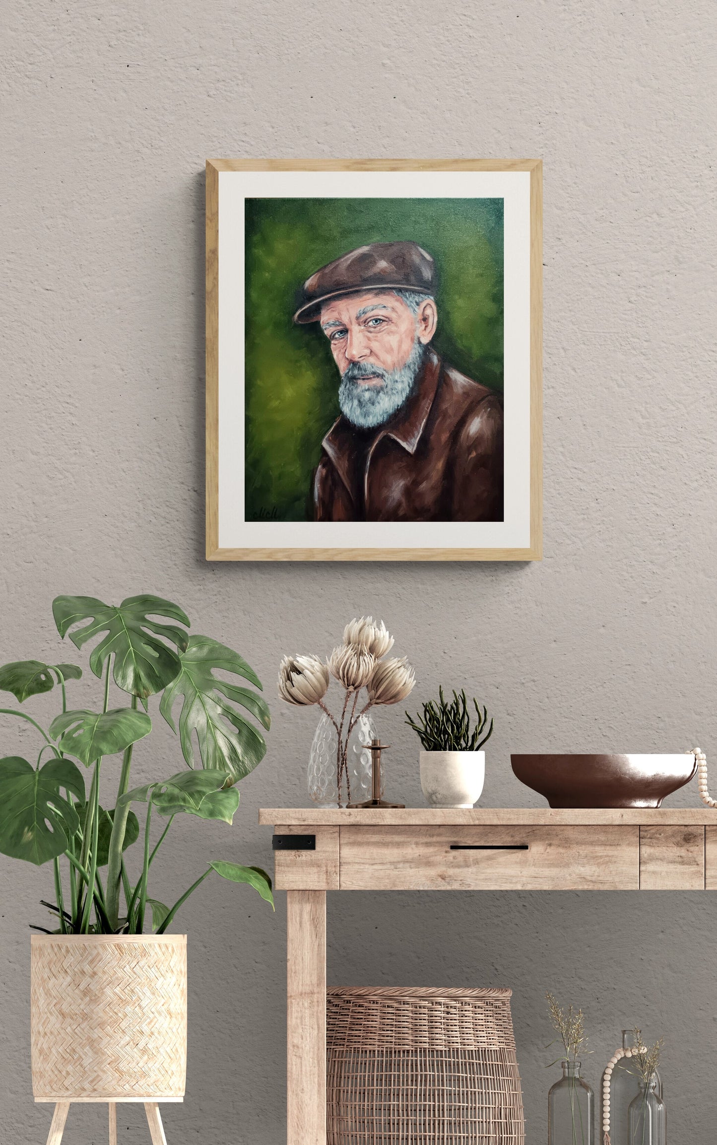 Timeless Old Man Portrait – Original Oil Painting
This soulful oil portrait of an elderly man, painted with rich, expressive brushstrokes, captures a lifetime of wisdom and emotion.

A truly one-of-a-kind piece, this artwork brings warmth and depth to any space, whether as a&nbsp;striking addition to a home gallery or a meaningful gift for someone special.

Created with high-quality oil colors on canvas, this portrait celebrates the beauty of age, experience, and character.