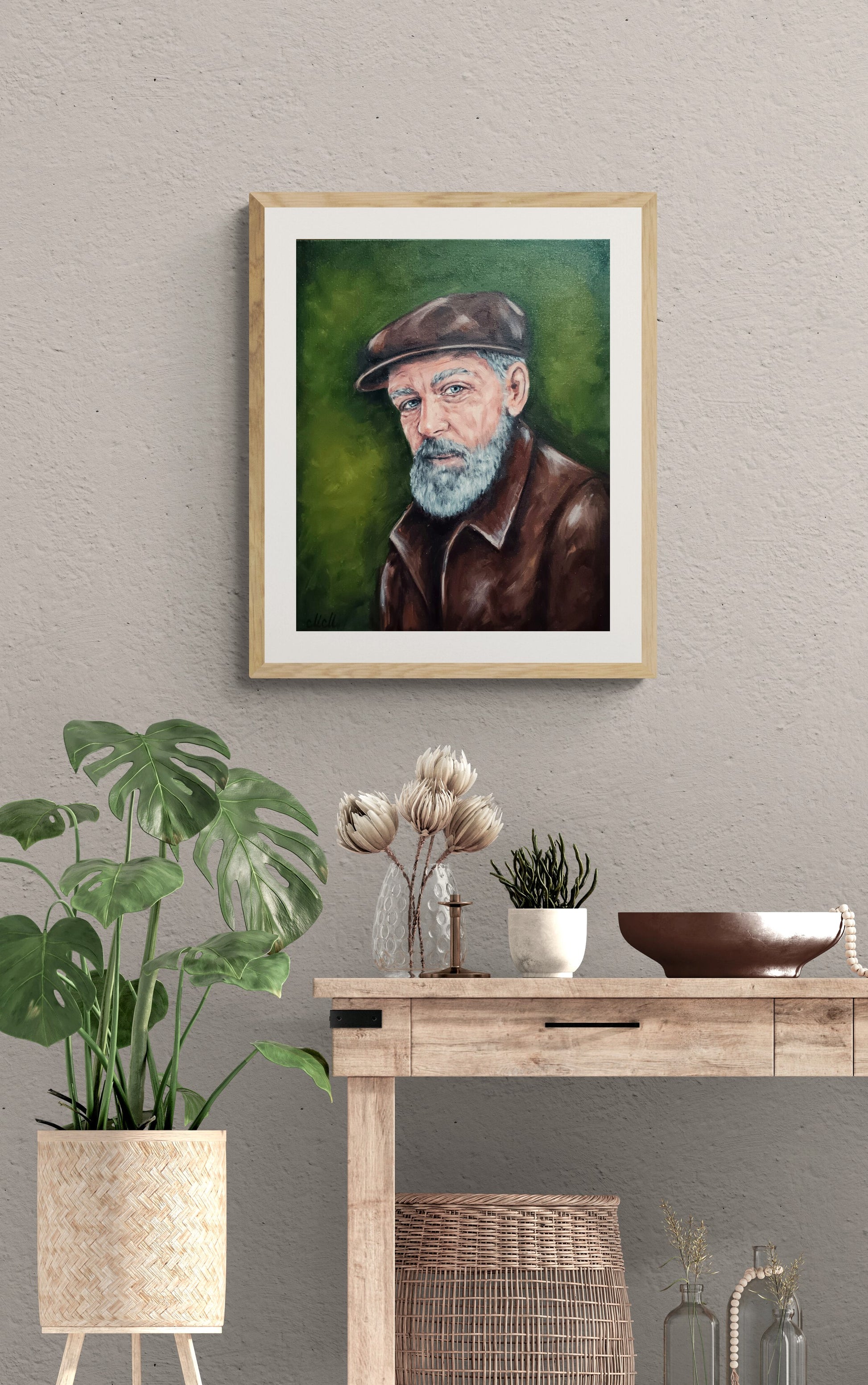 Timeless Old Man Portrait – Original Oil Painting
This soulful oil portrait of an elderly man, painted with rich, expressive brushstrokes, captures a lifetime of wisdom and emotion.

A truly one-of-a-kind piece, this artwork brings warmth and depth to any space, whether as a&nbsp;striking addition to a home gallery or a meaningful gift for someone special.

Created with high-quality oil colors on canvas, this portrait celebrates the beauty of age, experience, and character.