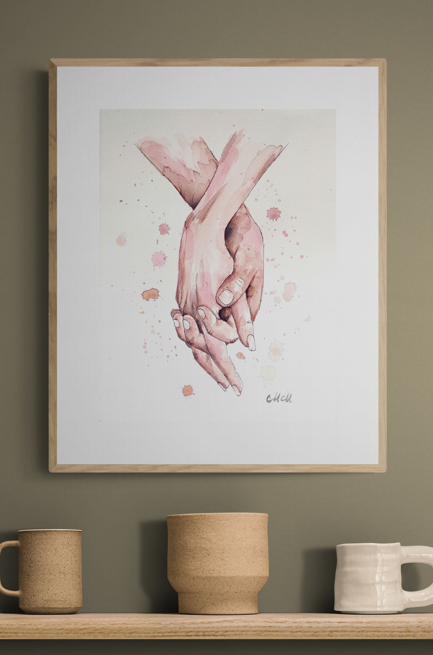  The delicate water drops, ink drawing and natural skin tones create a soft, emotional connection, making it a perfect piece for your home.

Artwork Size: 14" x 11" (38 cm x 28 cm)

Made with high-quality materials, this minimalist yet expressive artwork adds elegance to your bedroom, bathroom, or living area.

Whether as a meaningful lovers gift or a personal treasure, this timeless painting evokes deep emotions and it is perfect wedding gift.