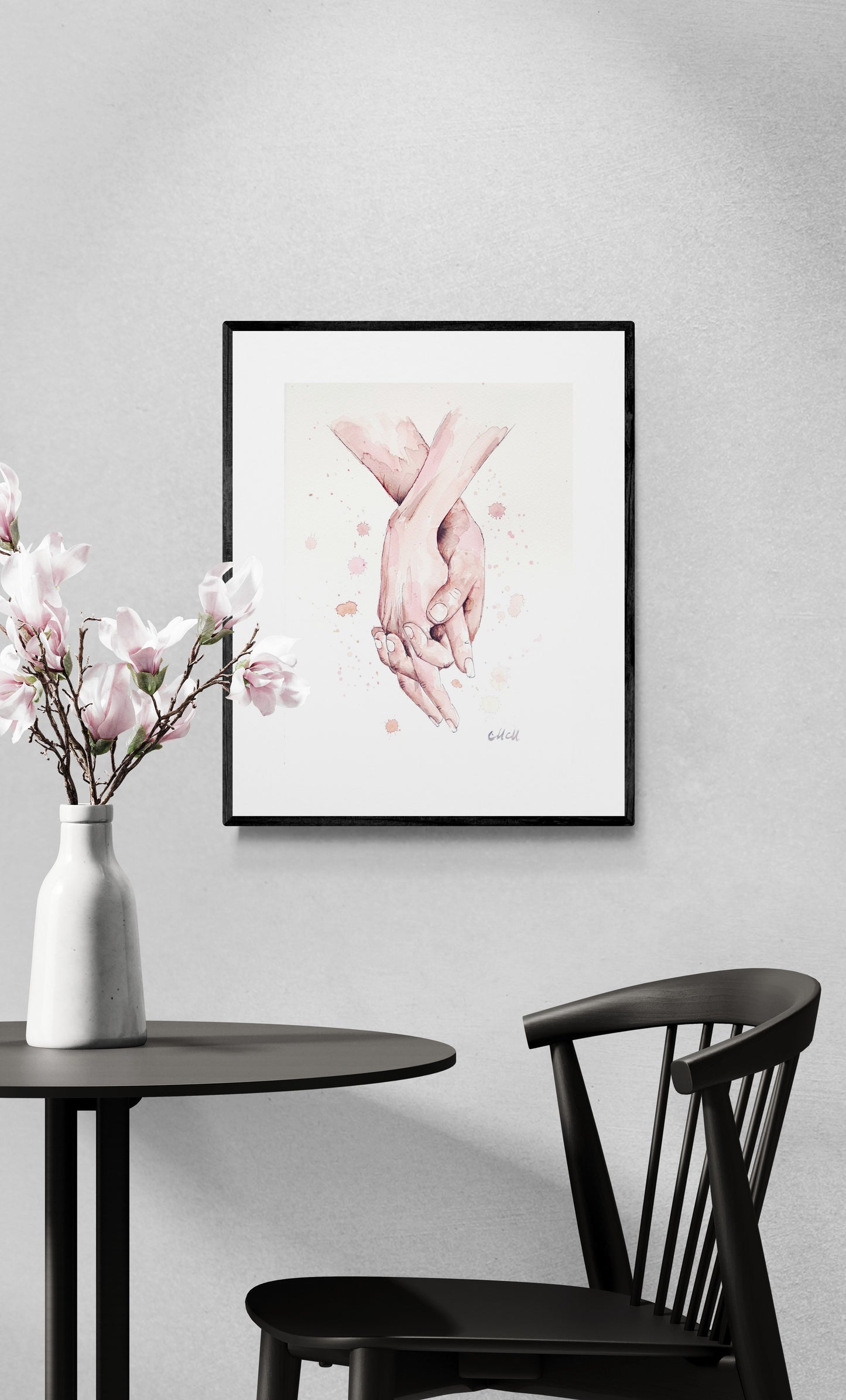  The delicate water drops, ink drawing and natural skin tones create a soft, emotional connection, making it a perfect piece for your home.

Artwork Size: 14" x 11" (38 cm x 28 cm)

Made with high-quality materials, this minimalist yet expressive artwork adds elegance to your bedroom, bathroom, or living area.

Whether as a meaningful lovers gift or a personal treasure, this timeless painting evokes deep emotions and it is perfect wedding gift.