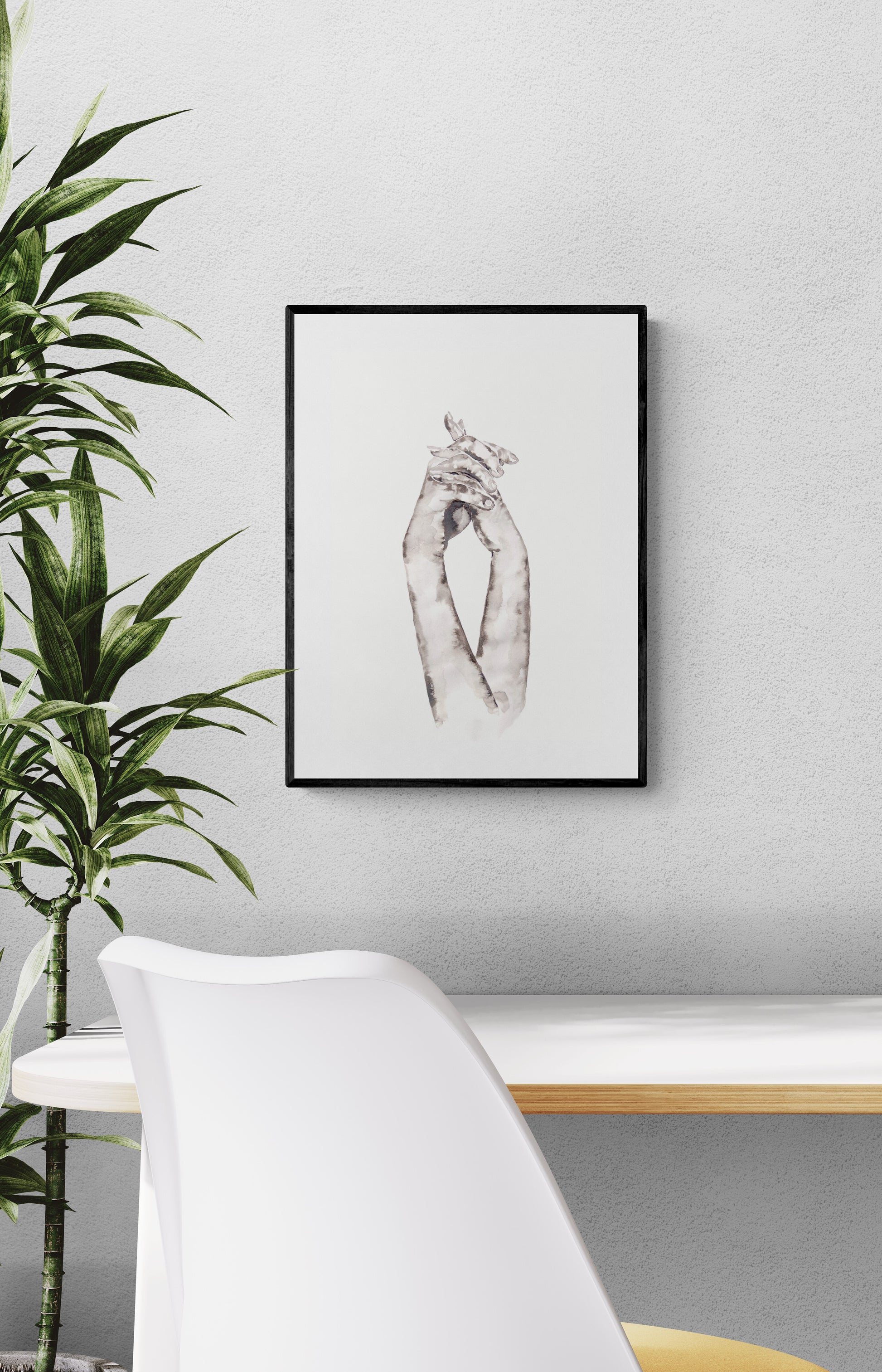Lovers Holding Hands V – Minimalist Art - Ink Painting

This beautiful hand painting is the perfect gift for lovers, symbolizing love, connection, and unity.

The simple abstract wall art effortlessly complements contemporary home, Scandinavian living room and boho home.&nbsp;

Hand in hand art is a meaningful symbol of love, an ideal choice for holway wall decor or dining room wall decoration. This piece adds a stunning touch to any family home.

Size: 16" x 11" (42 cm x 29 cm)