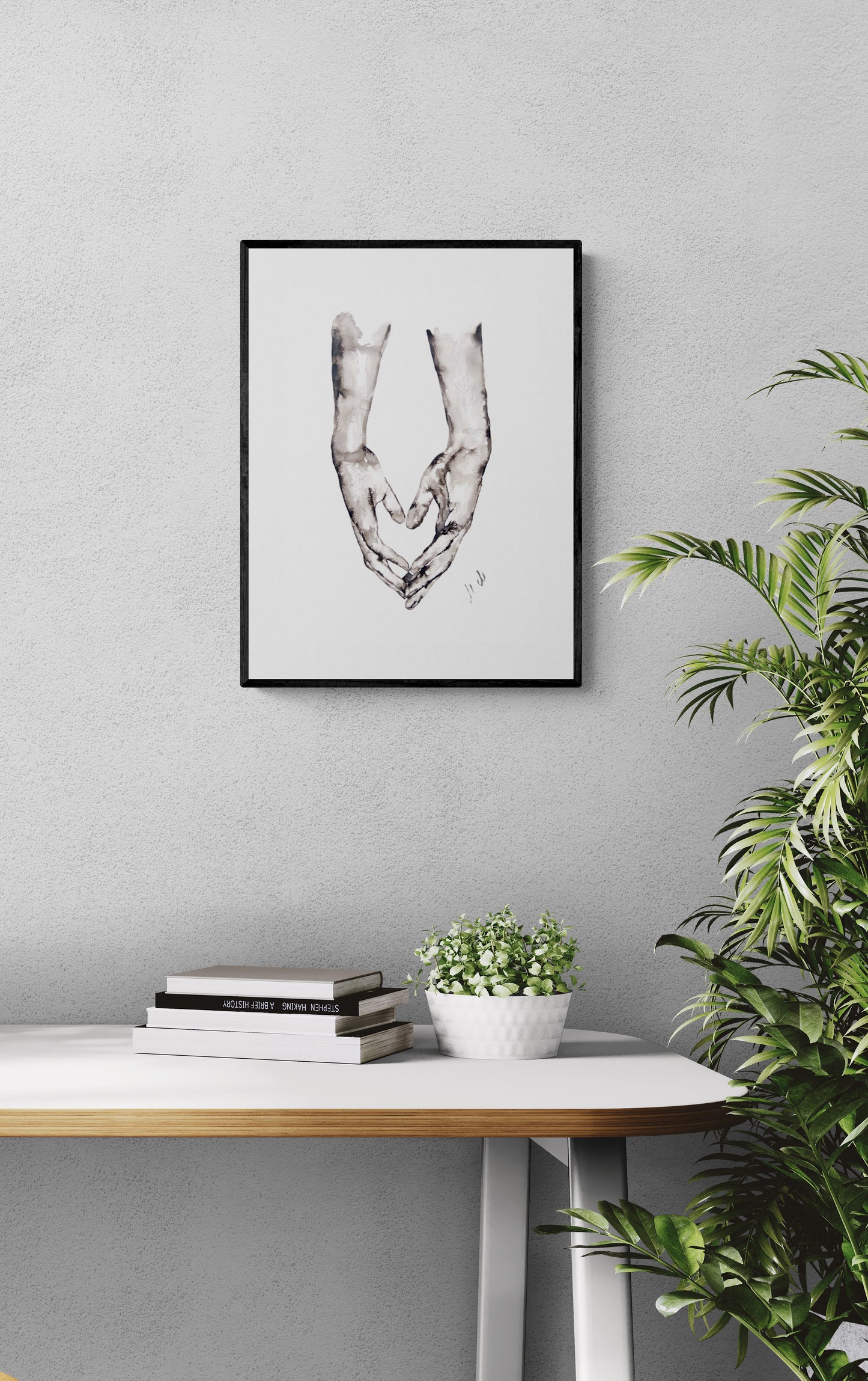 Lovers Holding Hands – Minimalist wall art - Ink Painting

This beautiful ink painting is the perfect gift for couples, symbolizing love, connection, and unity.

Featuring a simple minimalist design effortlessly complements any contemporary modern home, Scandinavian-style space, or boho-inspired interior.&nbsp;

This minimalist ink art is not just a decoration, but a meaningful symbol of love. It’s an excellent choice for a young family or as a romantic gift for partner.
